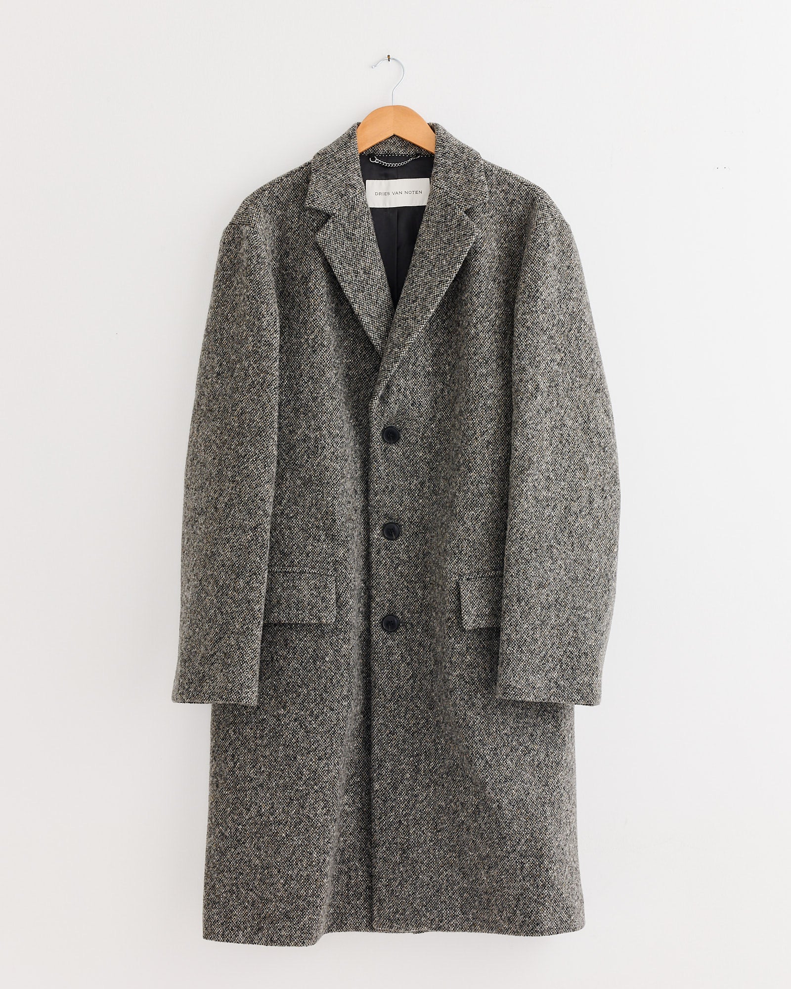 Tailored Wool Coat in Grey