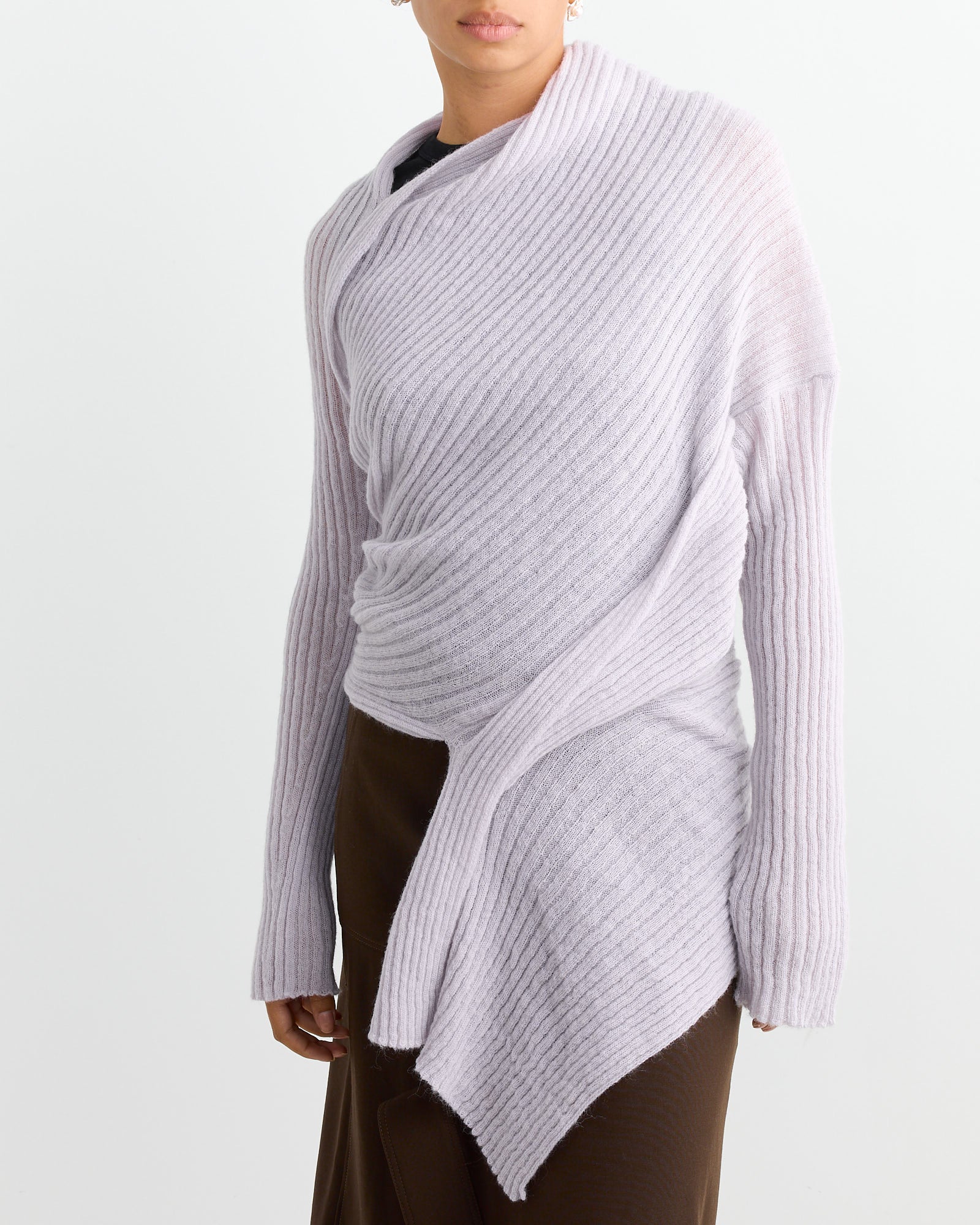 Asymmetrical Sweater in Lilac - Image 3