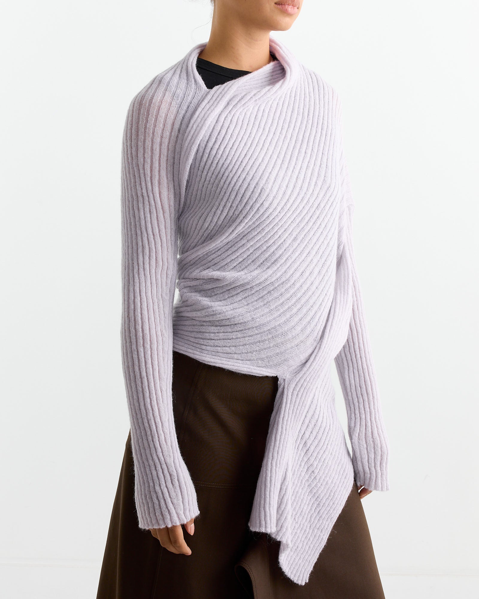 Asymmetrical Sweater in Lilac - Image 4