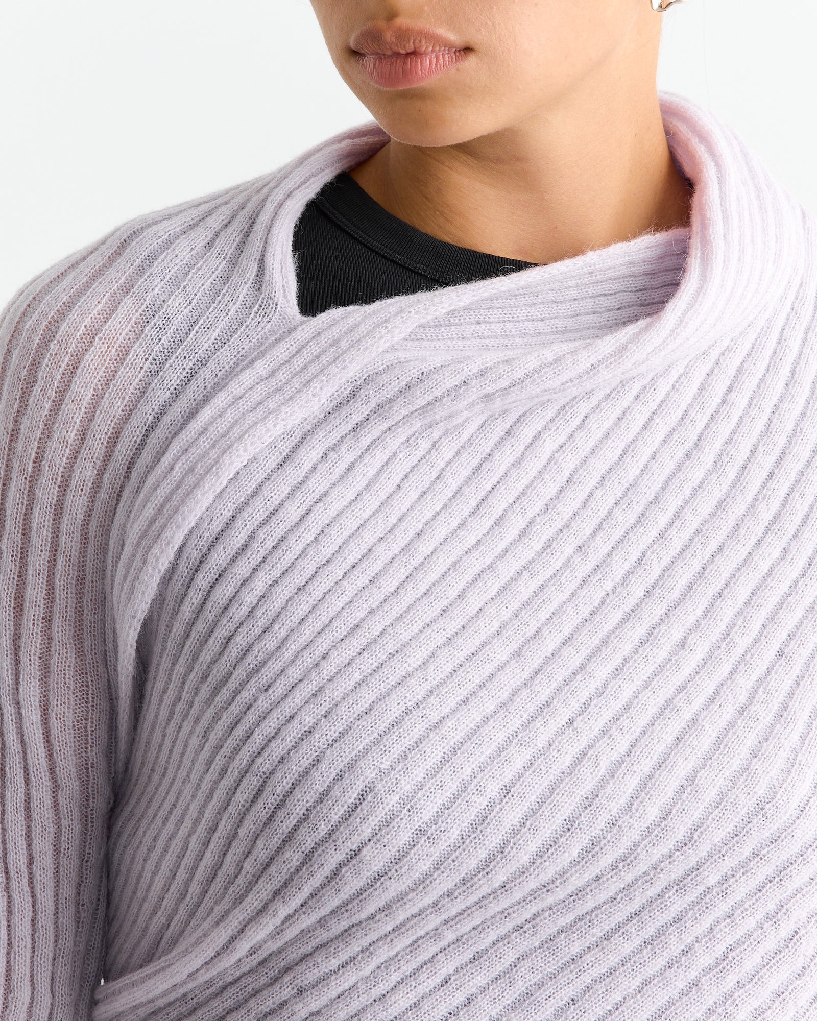 Asymmetrical Sweater in Lilac - Image 5