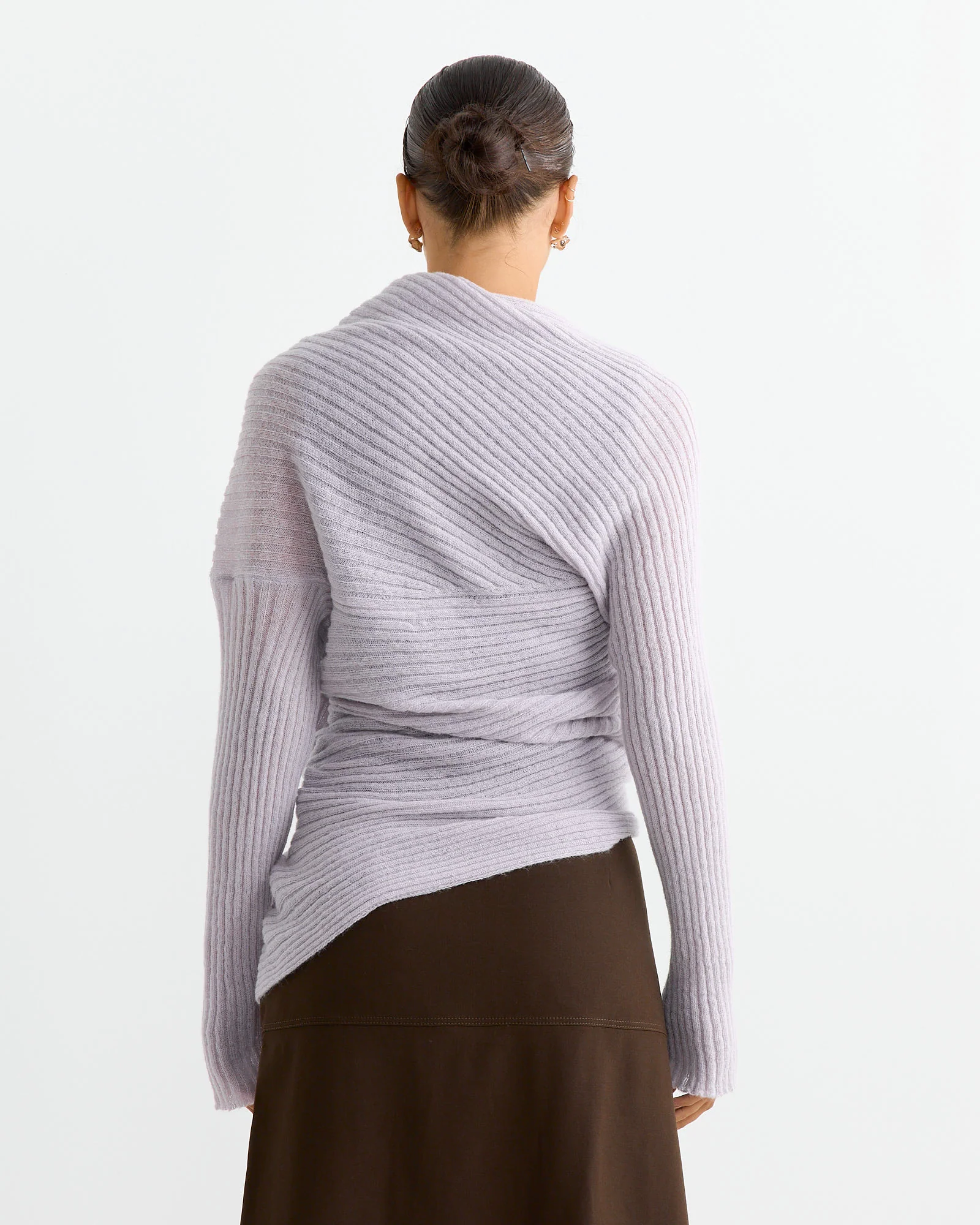 Asymmetrical Sweater in Lilac - Image 6