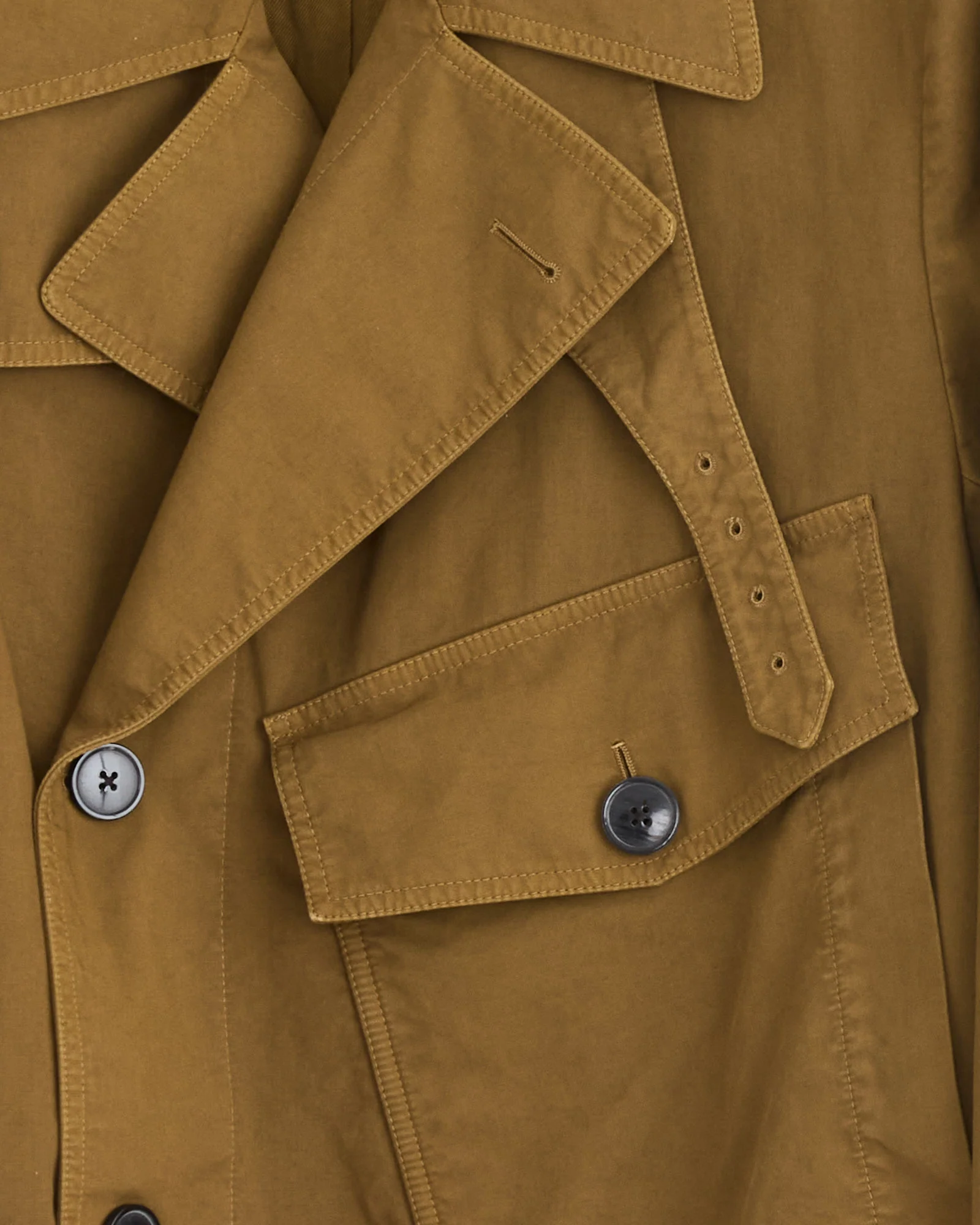 Belted Biker Jacket in Olive - Image 2