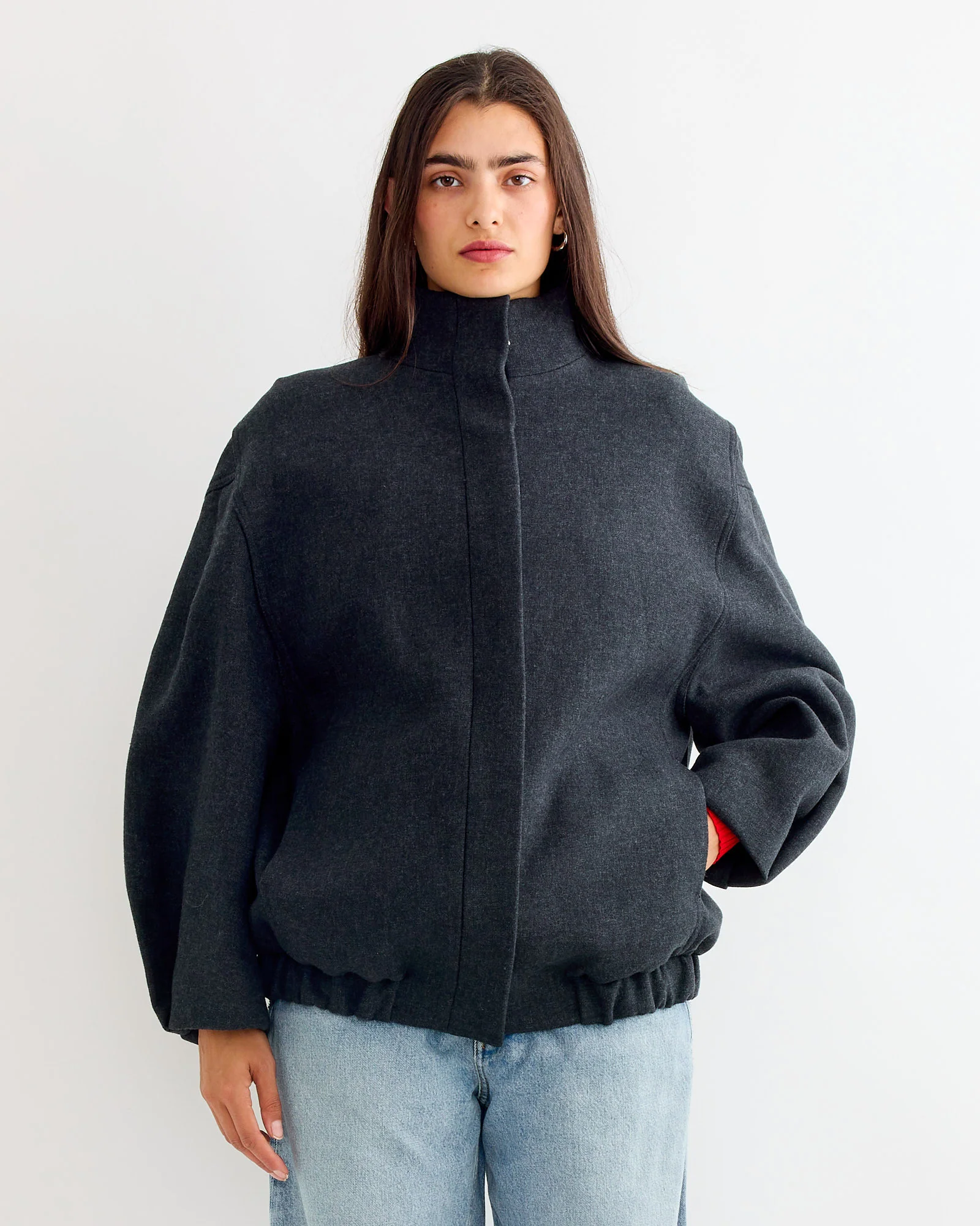 Loose Fit Jacket in Dark Grey - Image 2
