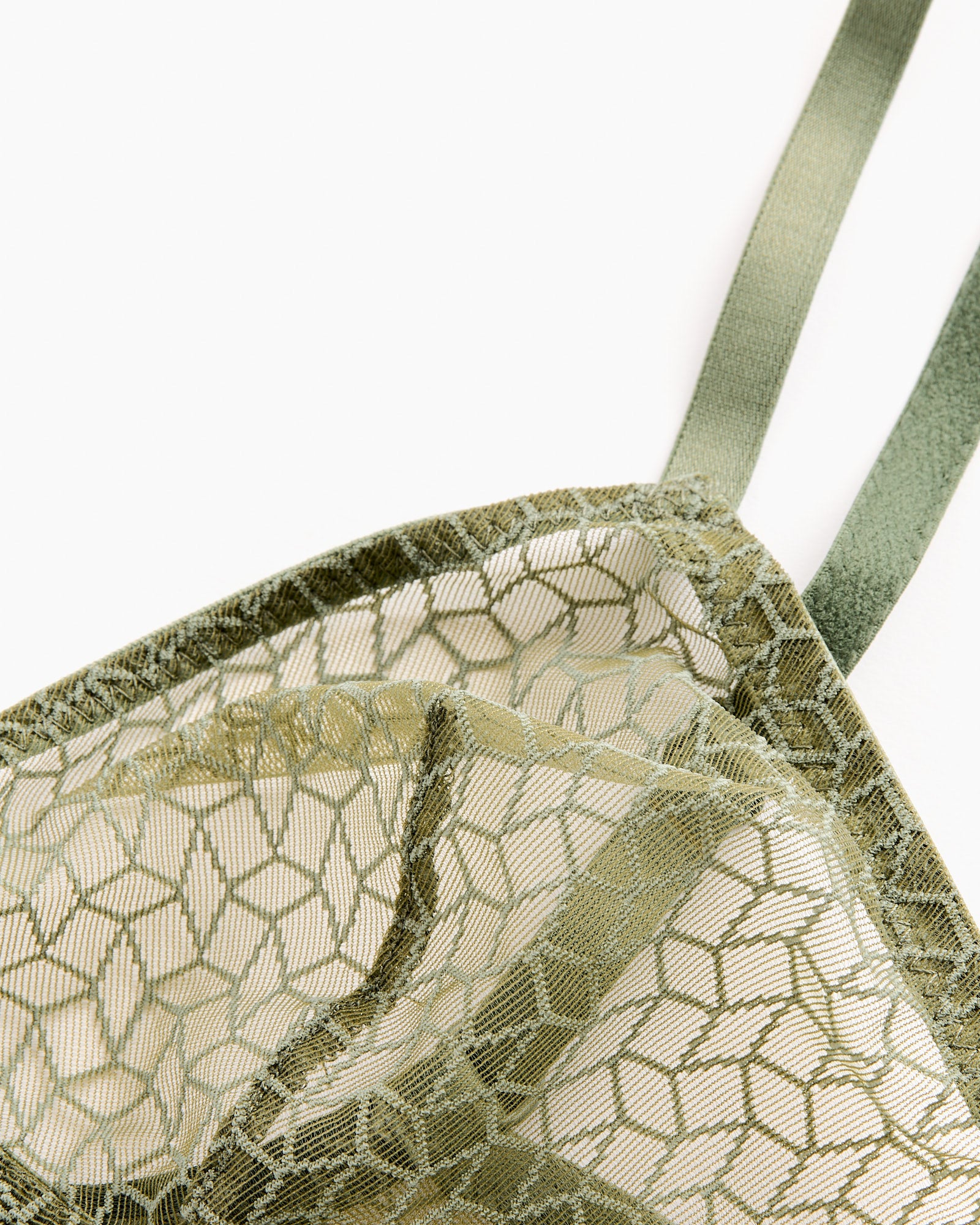 Kaleidoscope Soft Triangle Bra in Olive - Image 2