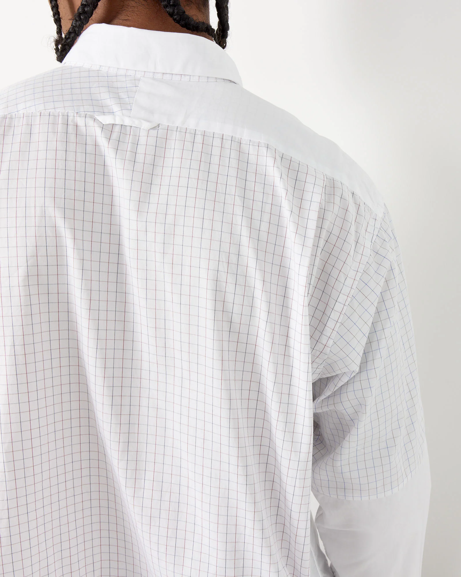 Combo Short Collar Shirt in Blue/White - Image 5