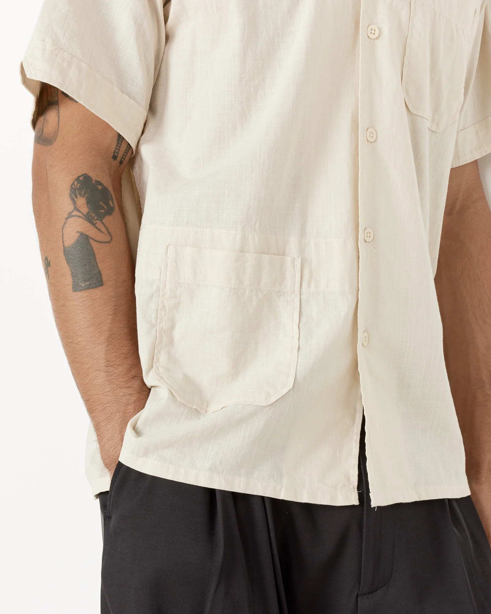 Handkerchief Camp Shirt in Beige - Image 4