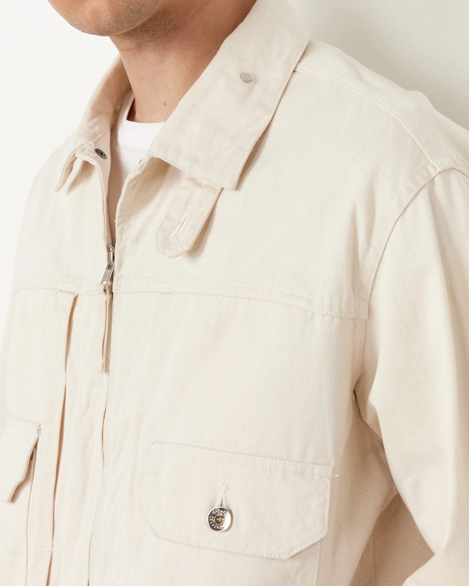 Trucker Jacket in Natural - Image 3