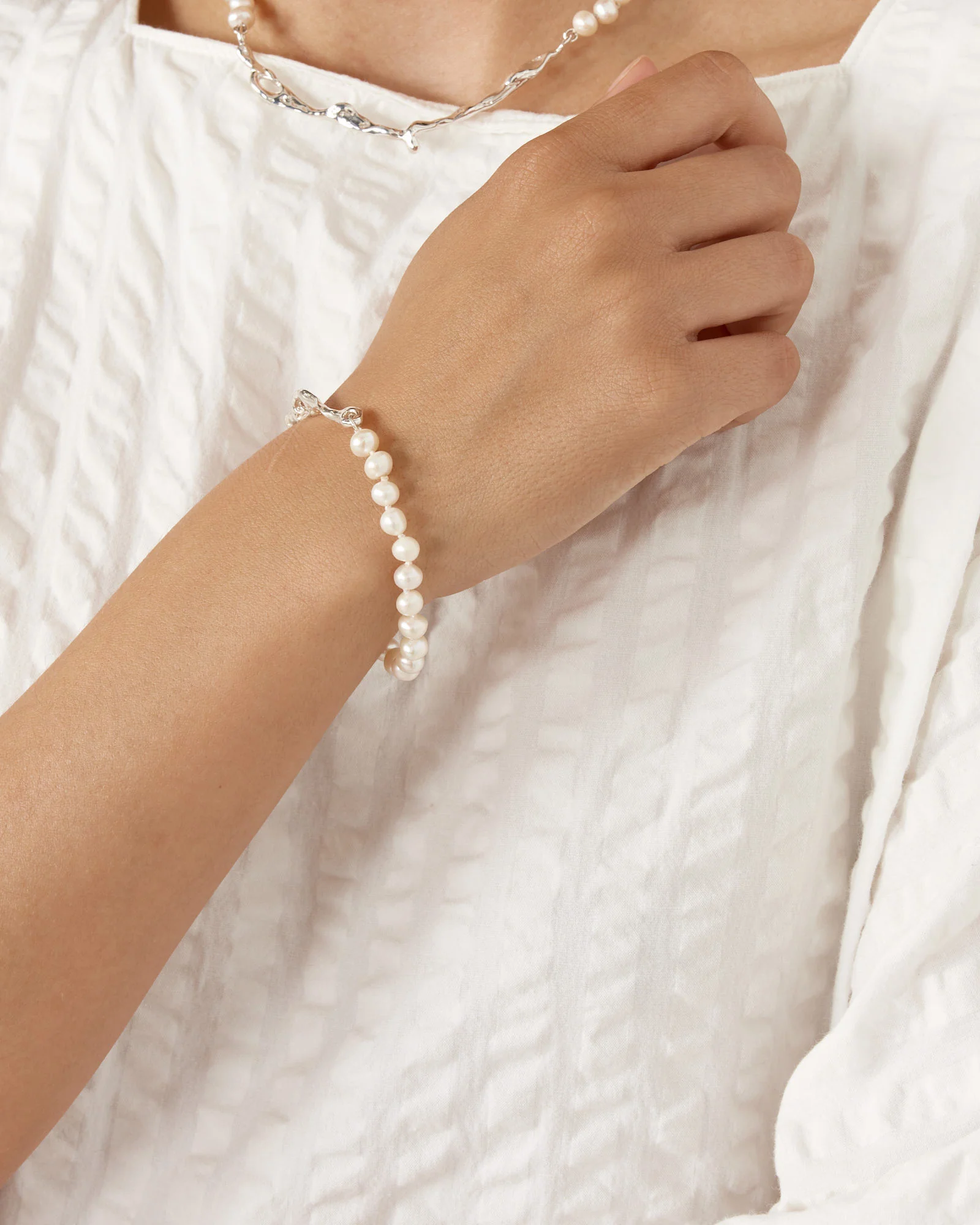 Drip Perla Bracelet in Sterling Silver - Image 4