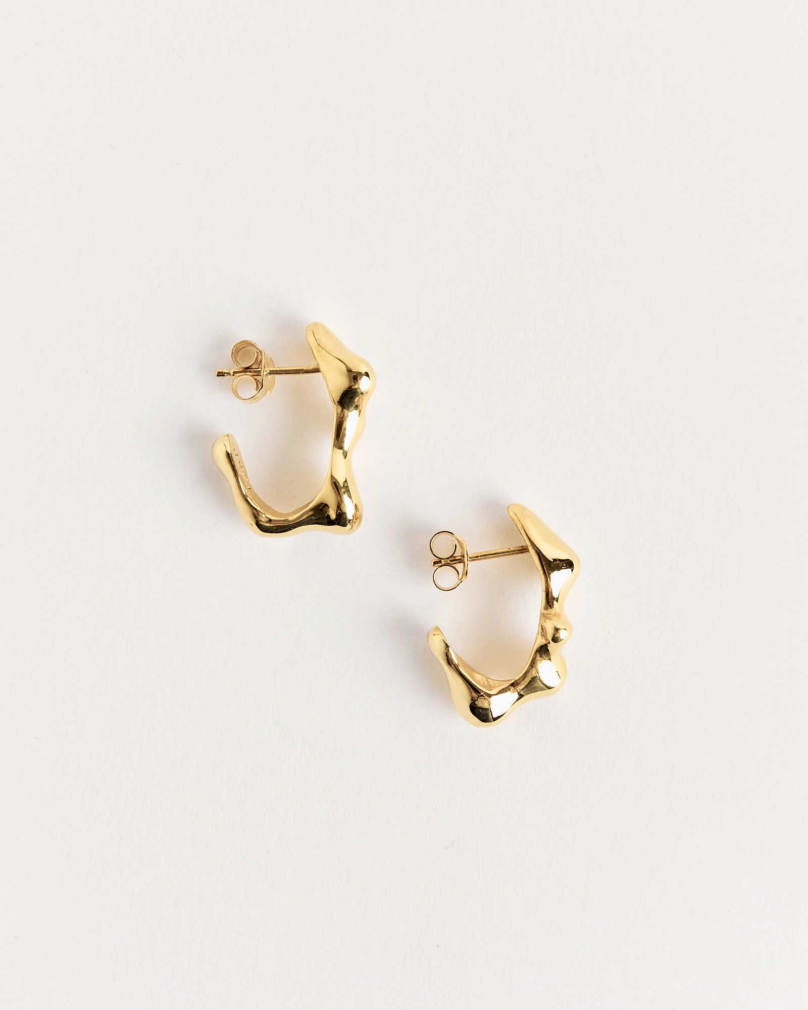 Small Seep Hoops in Gold Plated Bronze