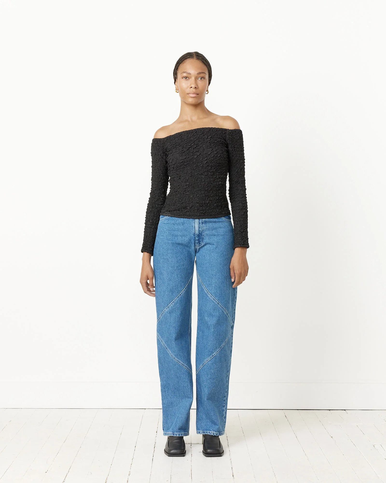 Off-Shoulder Smock Blouse - Image 3