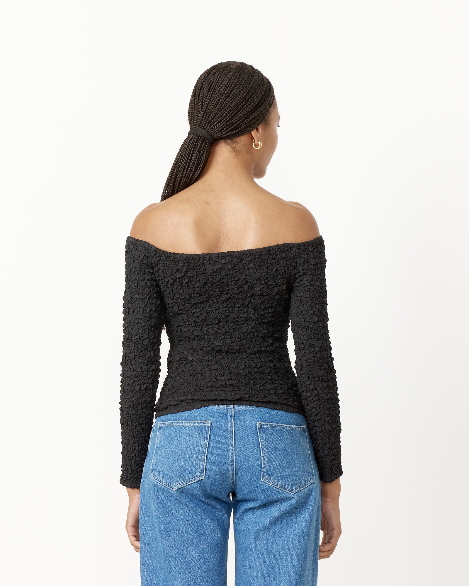 Off-Shoulder Smock Blouse - Image 6