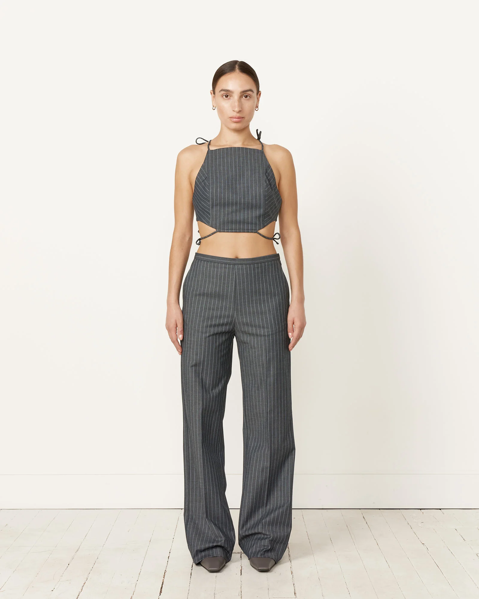 Stretch Stripe Mid Waist Pant - Image 2