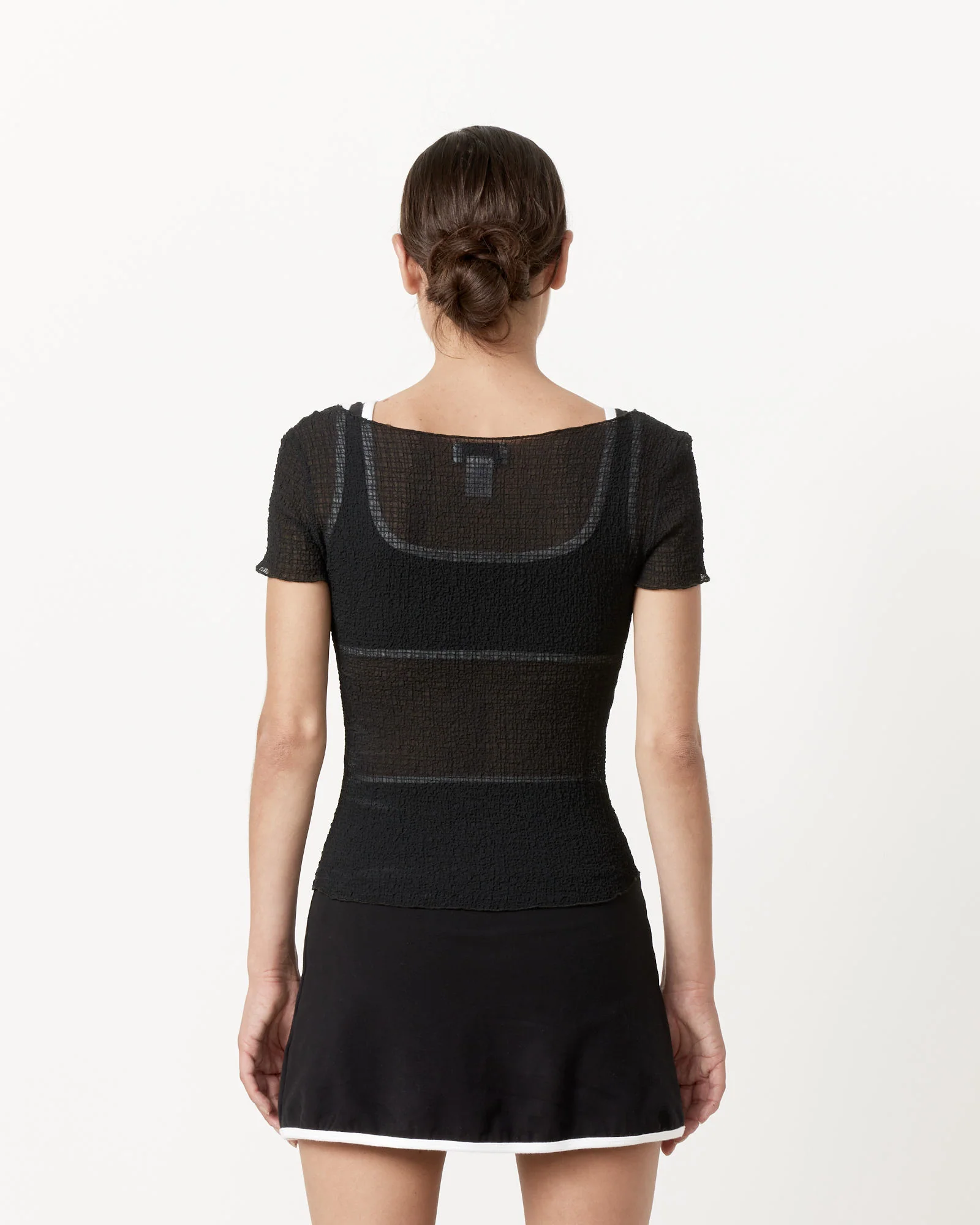 Crinkle Fresa Tee in Black - Image 5