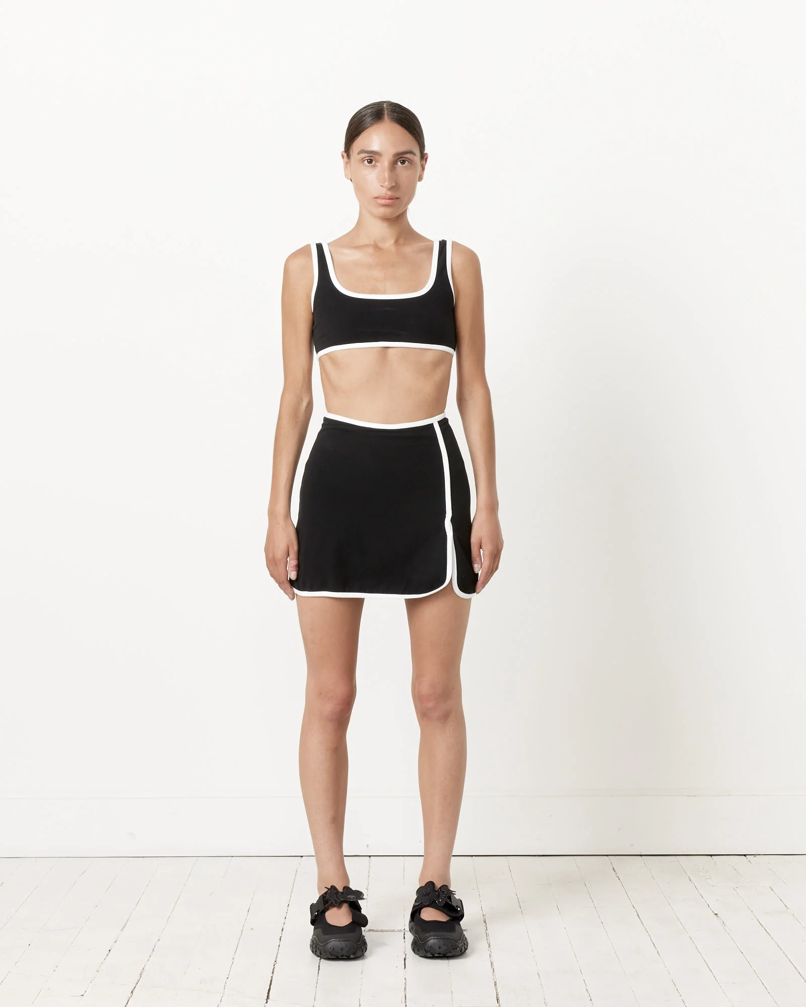 Jess Contrast Bralette in Black/White - Image 4