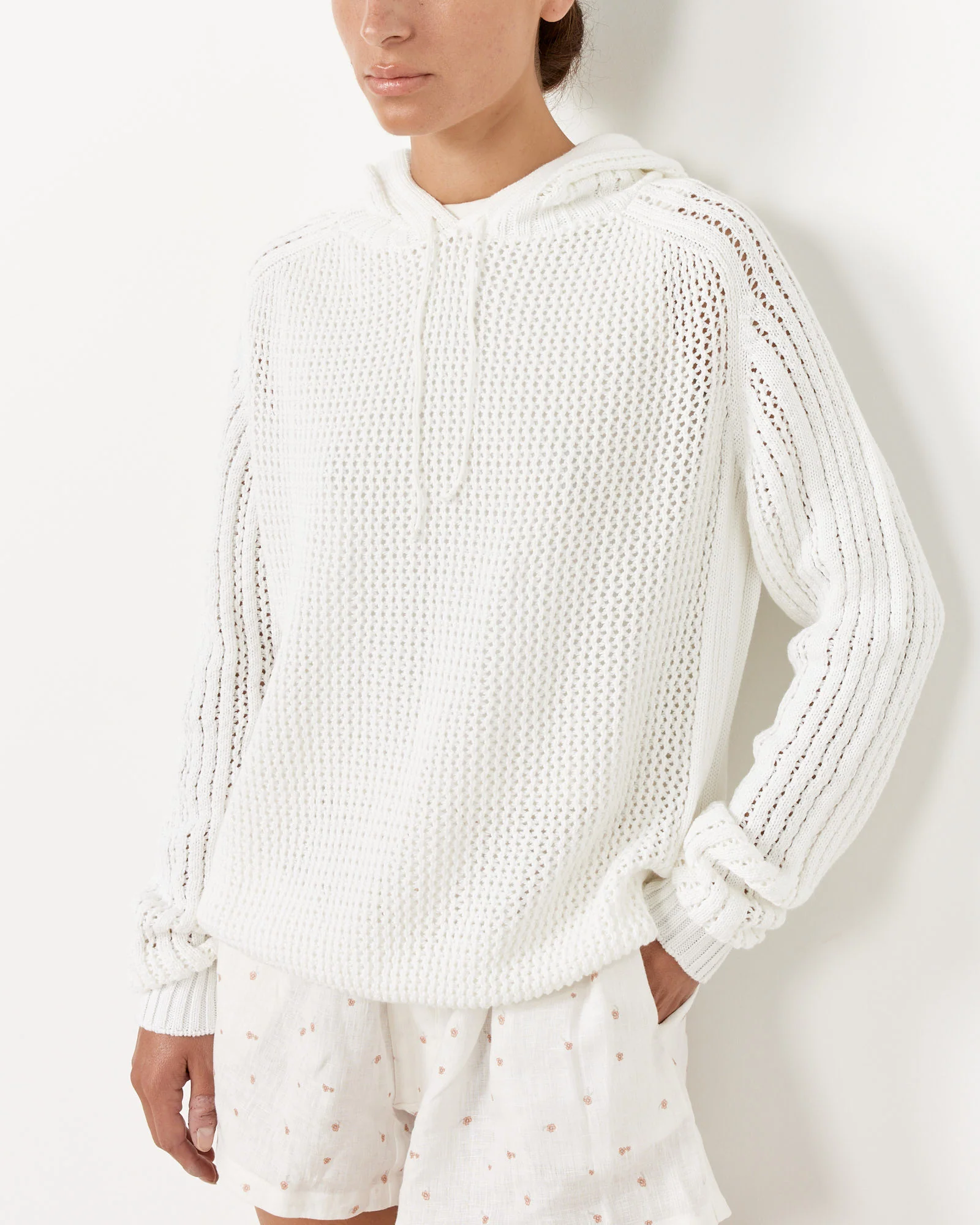 Bridget Hoodie in White - Image 3