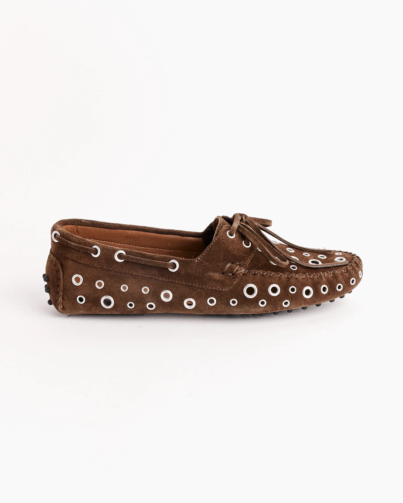 Car Eyelets Shoes in Brown
