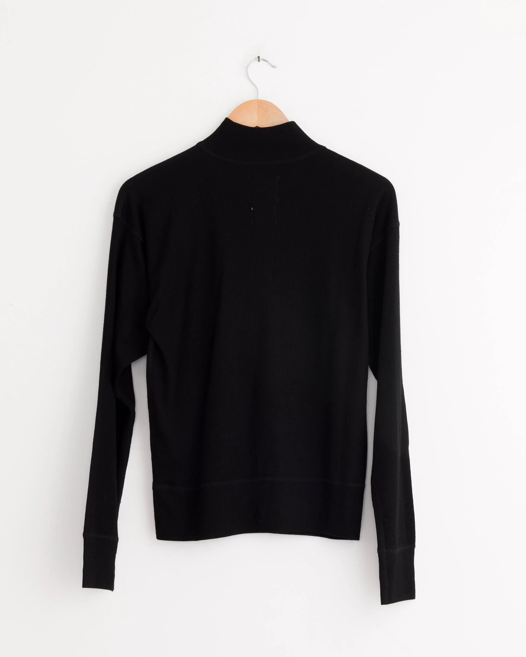 Zipper Pull Over in Black - Image 3