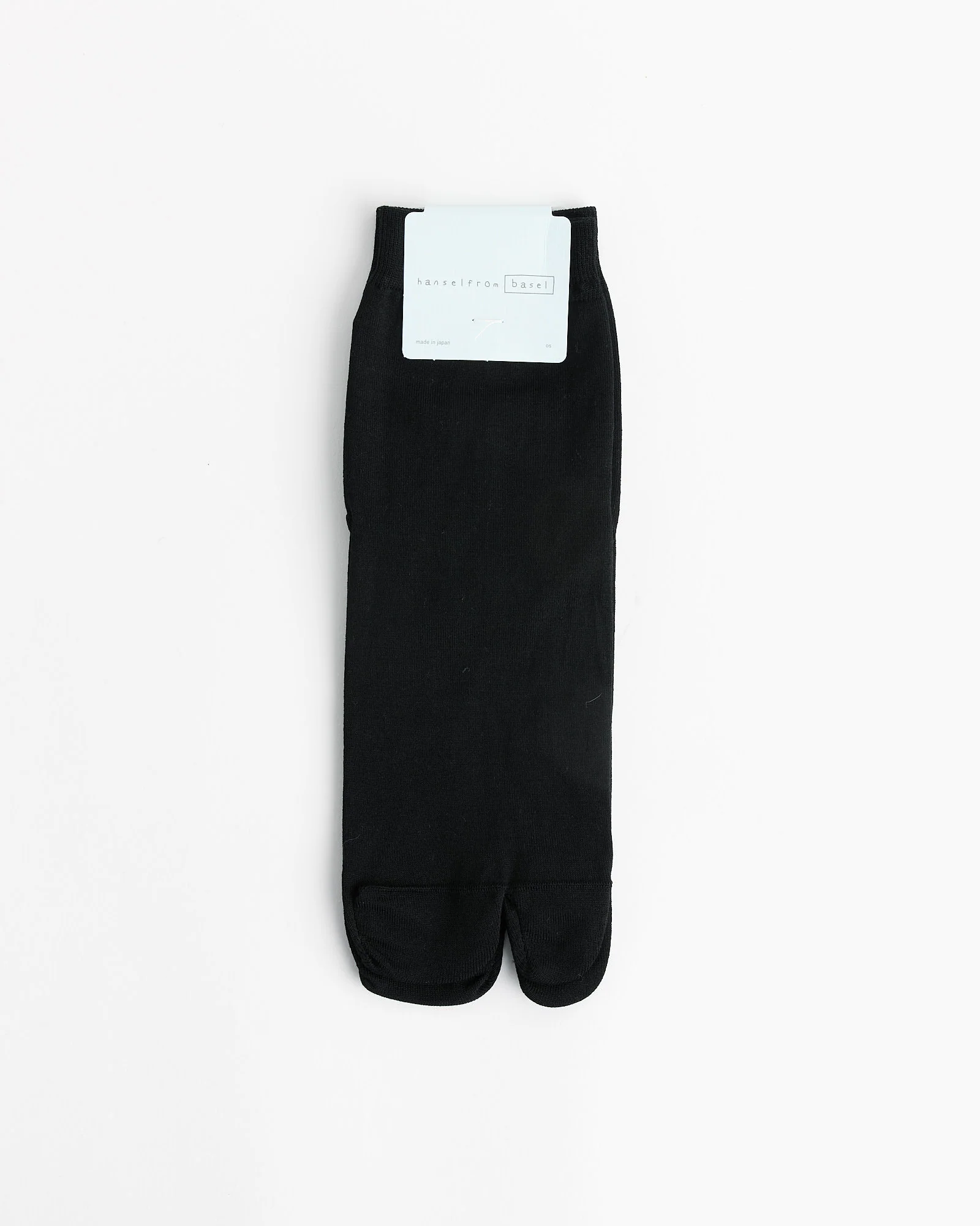 Cotton Tabi Short Crew Socks in Black