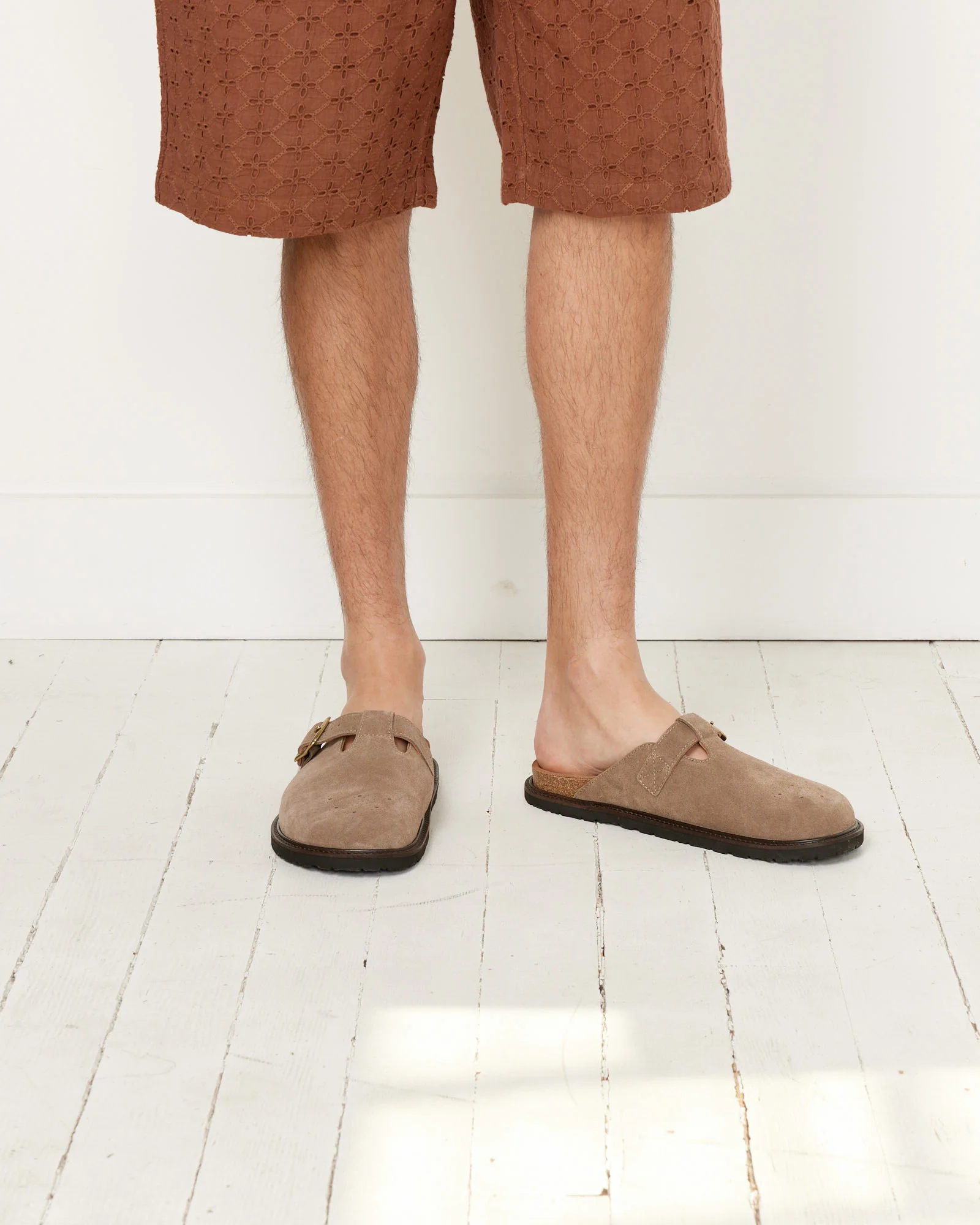 Buggs Suede Mule in Khaki Beige - Image 2