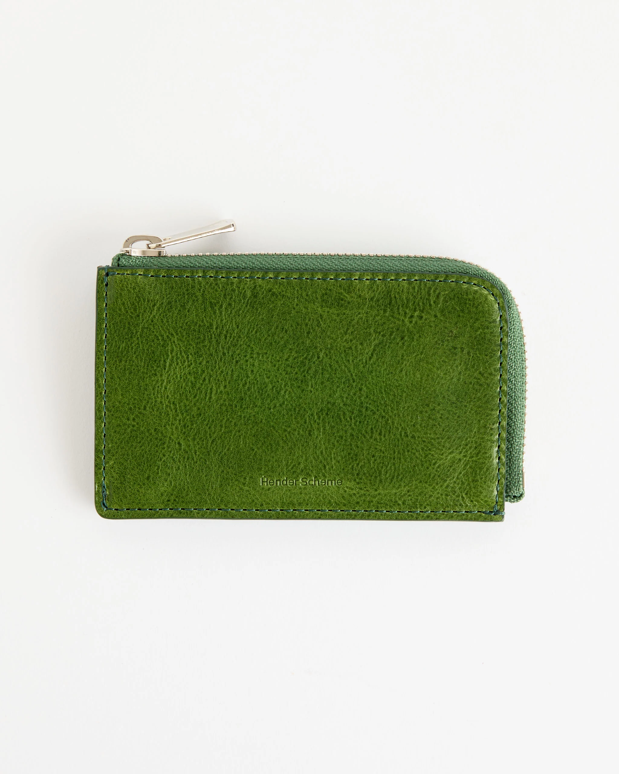 L Zip Wallet in Lime Green