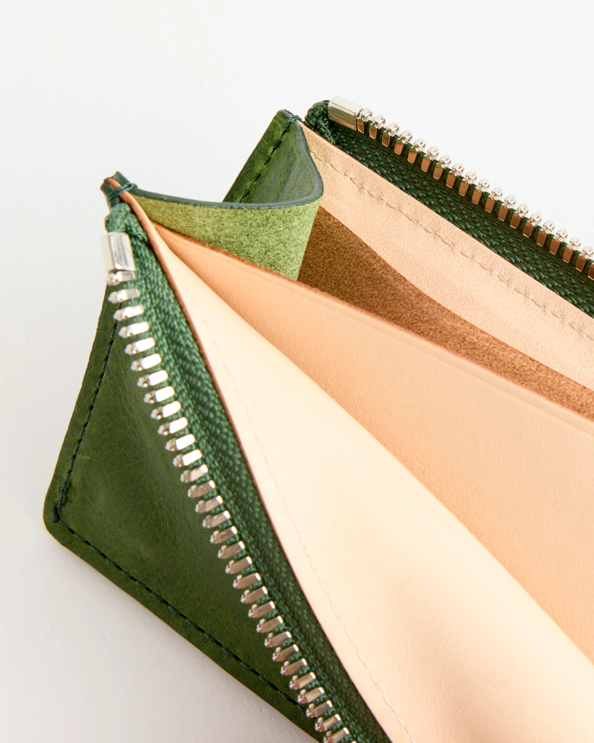 L Zip Wallet in Lime Green - Image 4