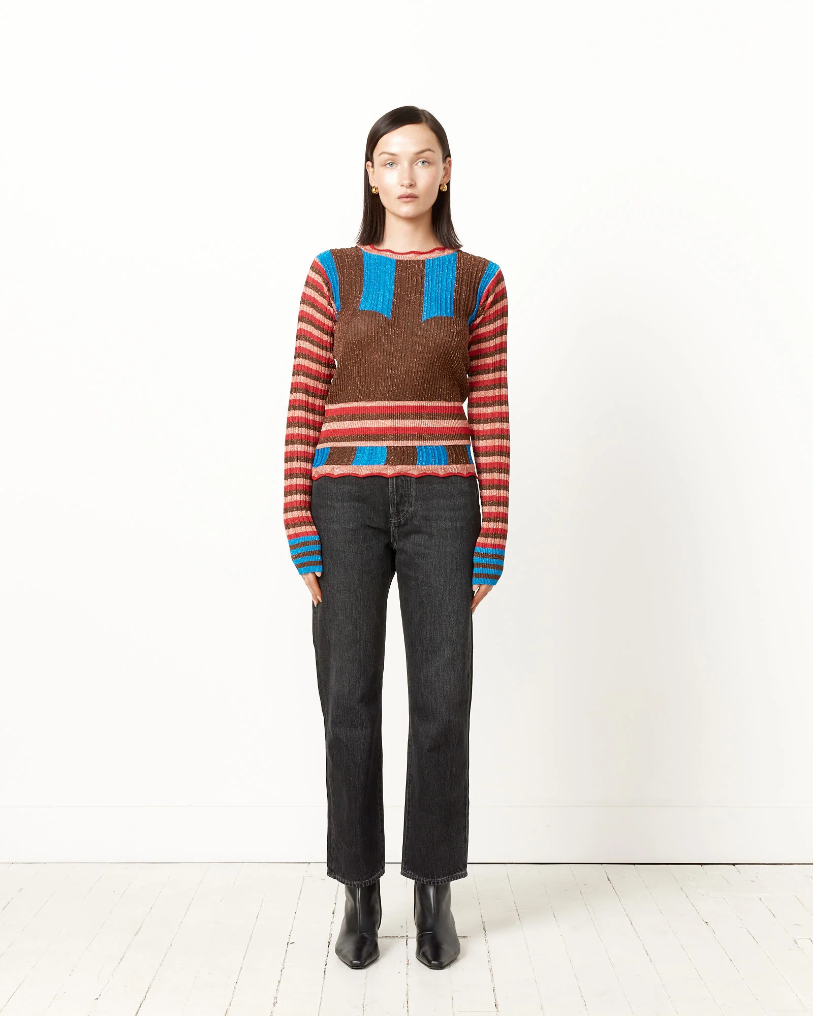Block Knit Blouse - Image 3