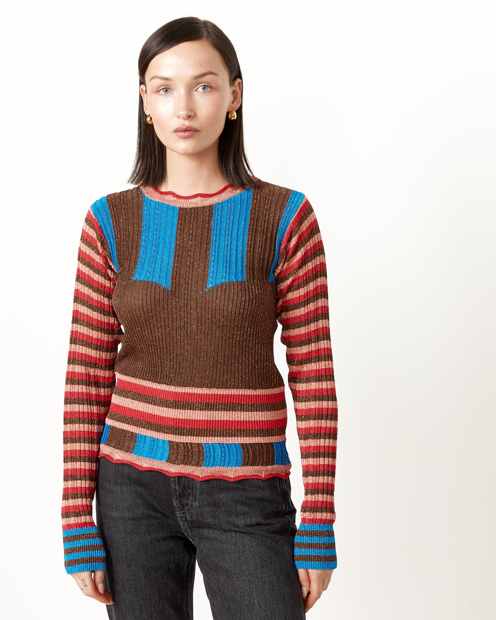 Block Knit Blouse - Image 6