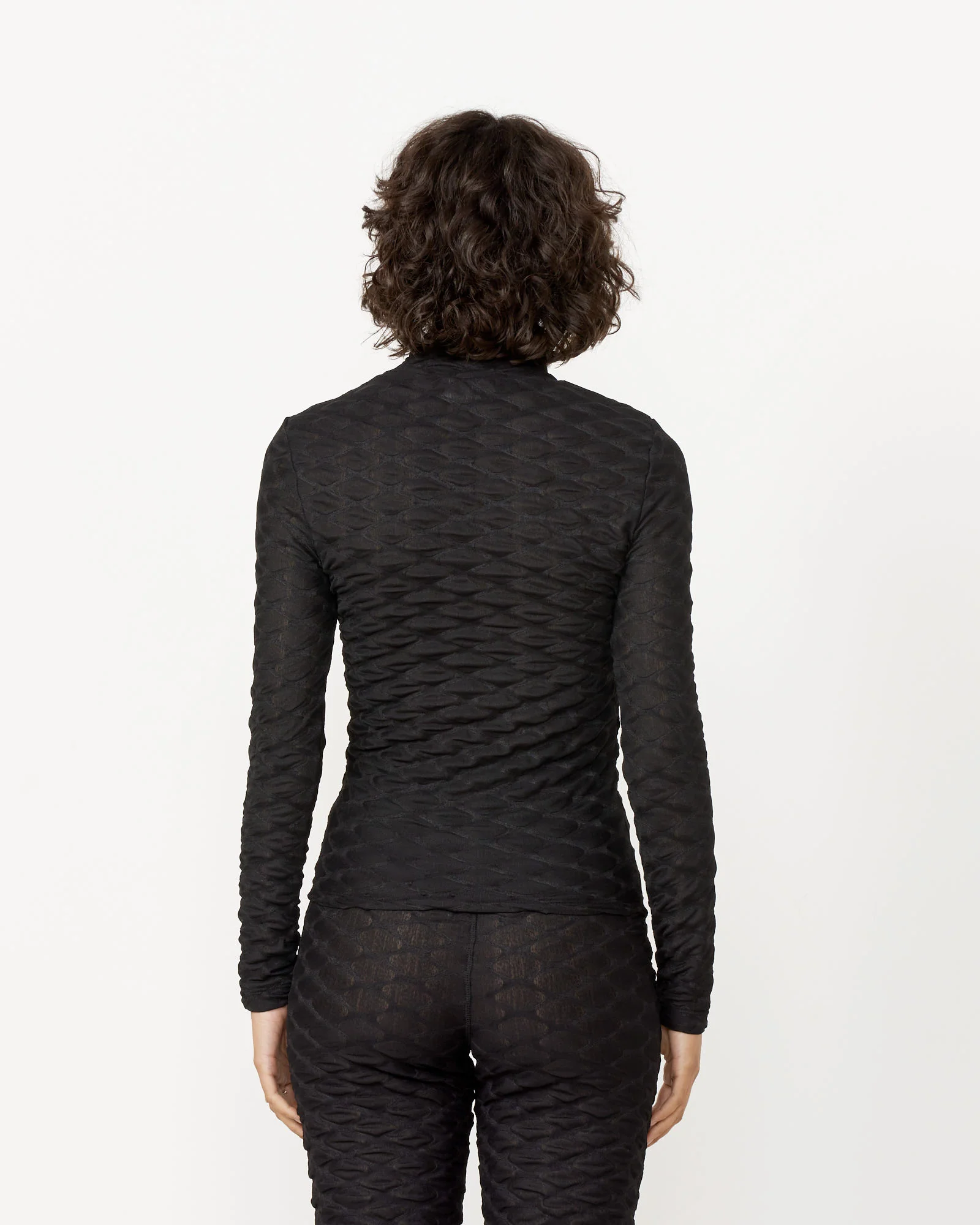 Bubble Wrap Turtleneck in Black - Image 5
