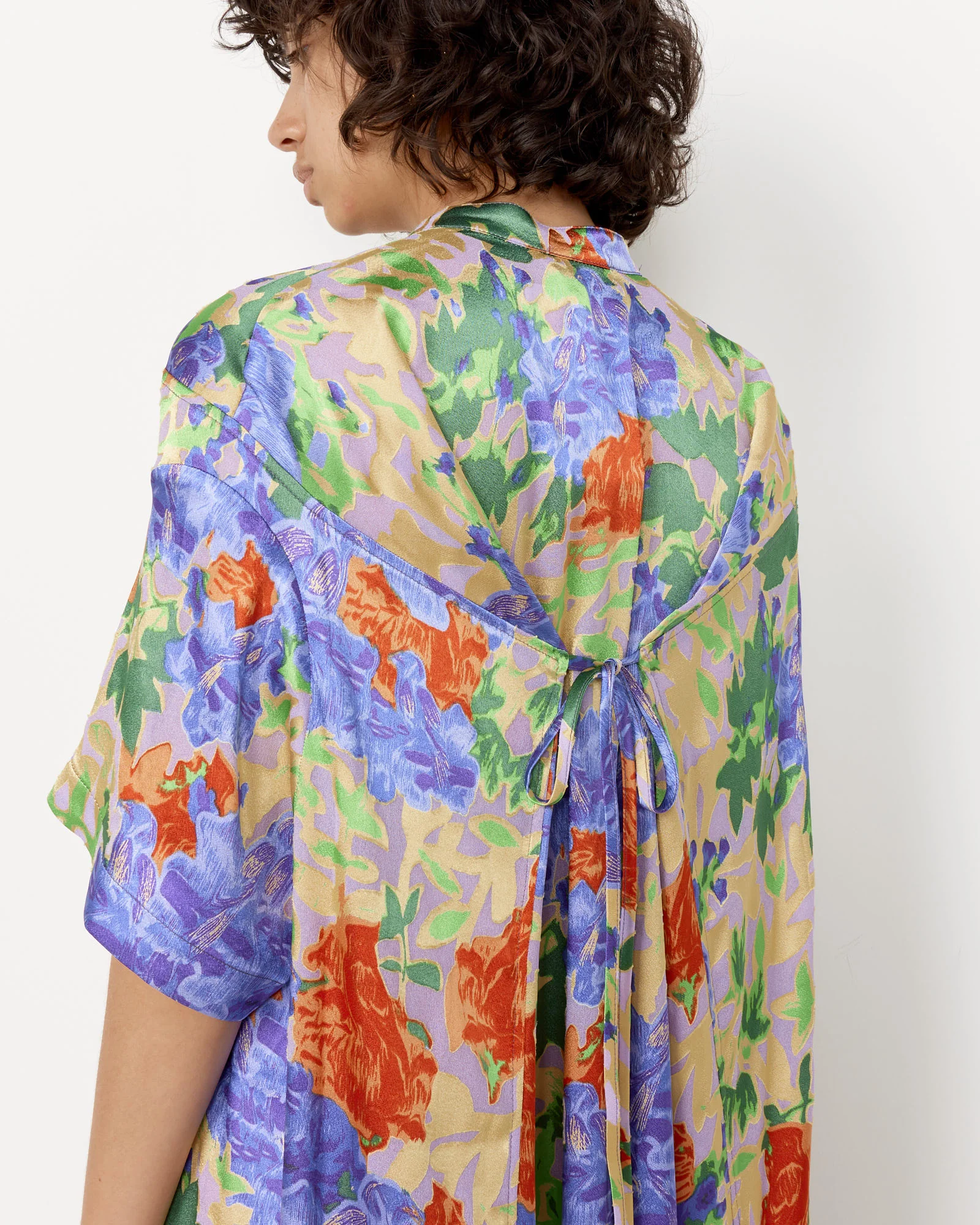 Bulkhead Dress in Multi Bird Flowers - Image 3