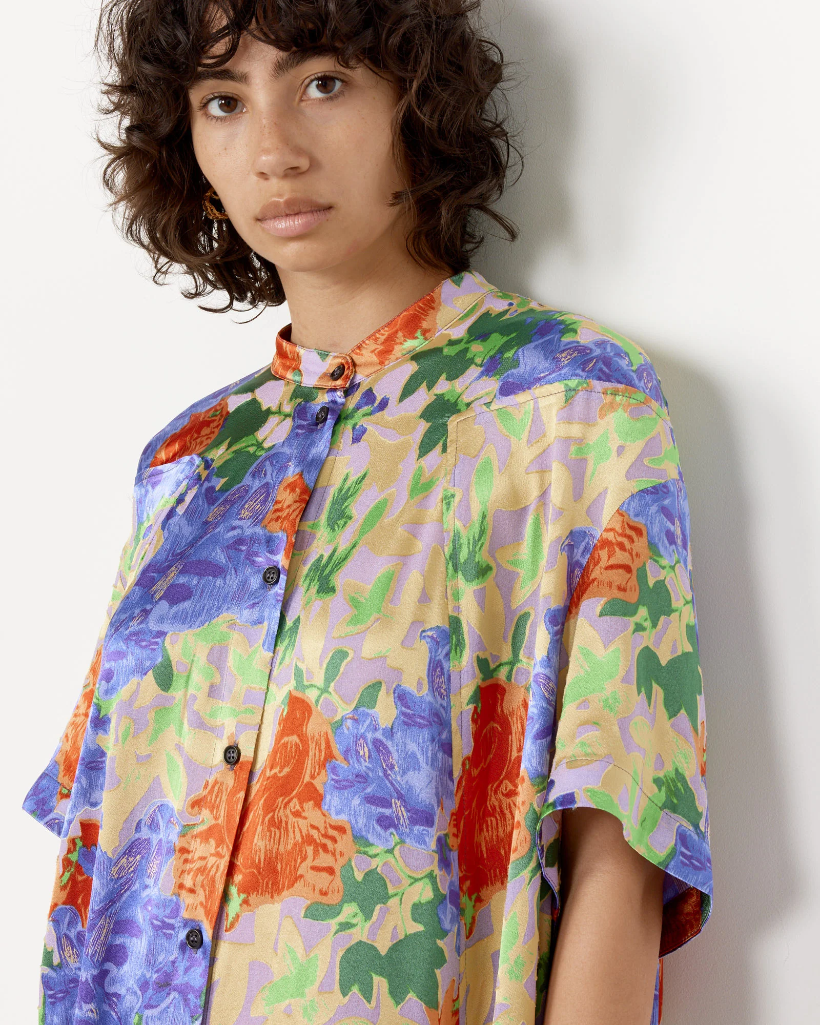 Bulkhead Dress in Multi Bird Flowers - Image 4