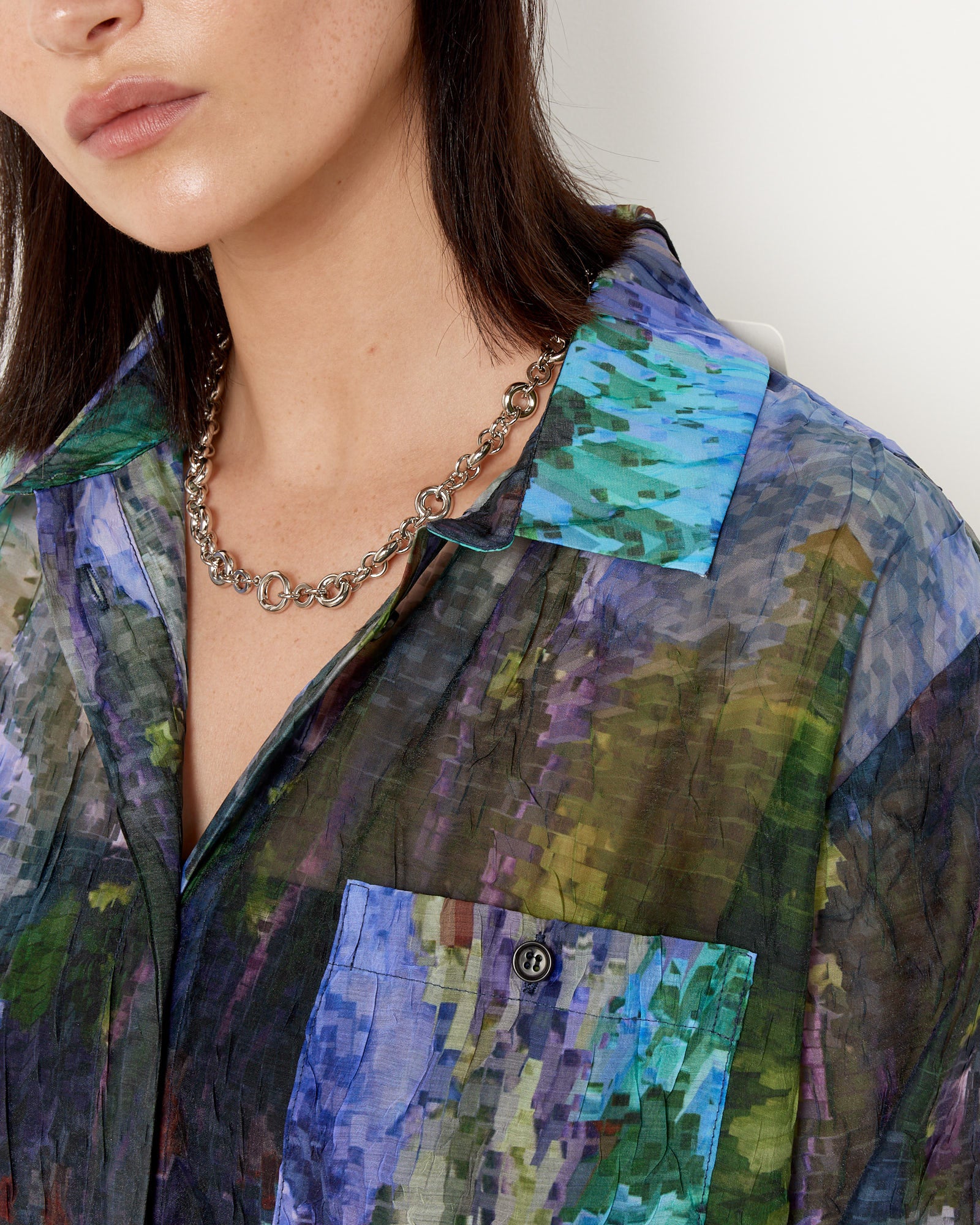Chaos Pleat Shirt Dress - Image 4