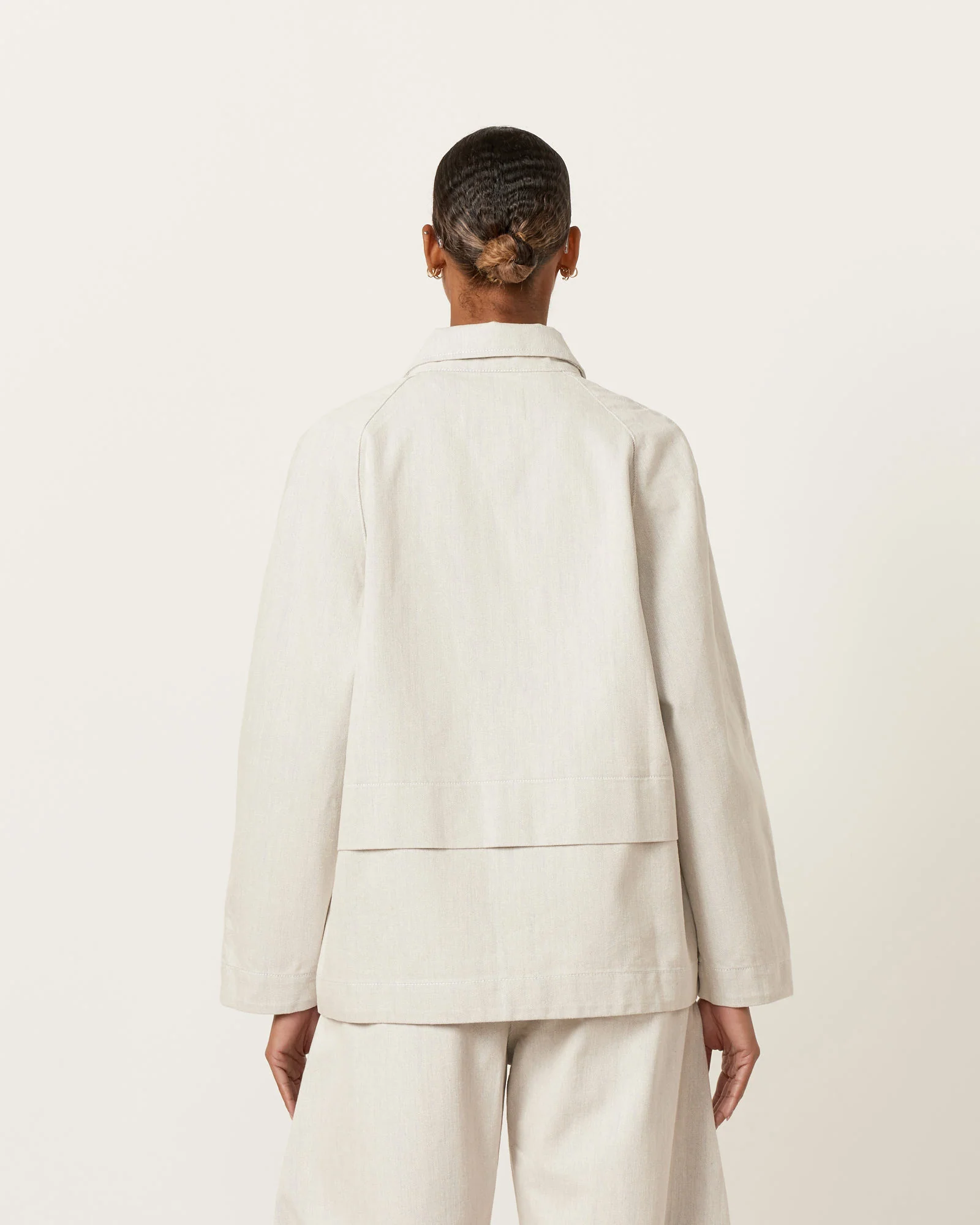 Delivery Jacket in White/Blue - Image 6