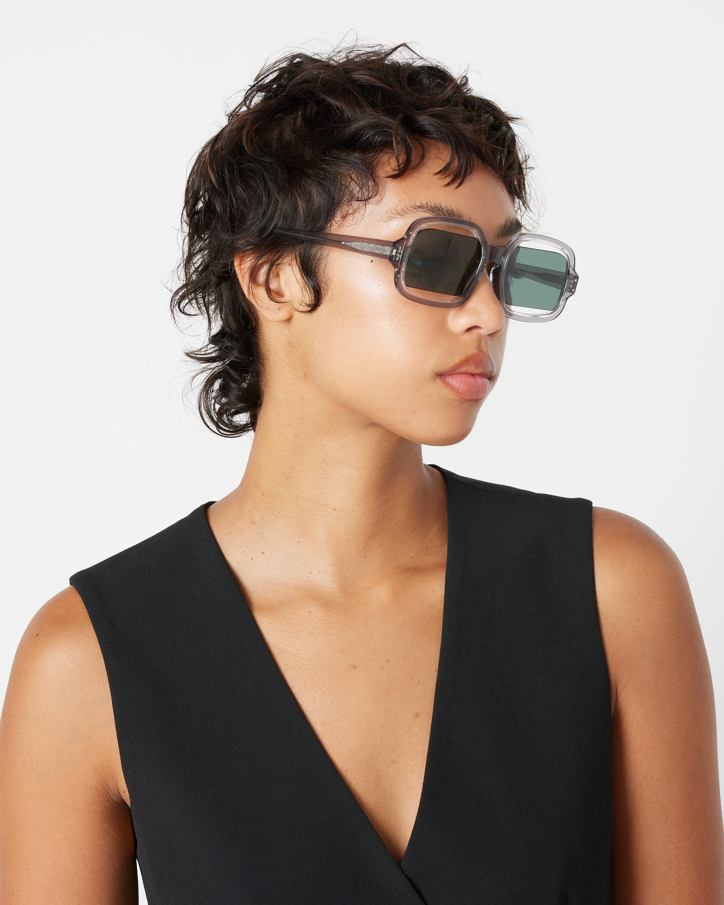 Olga Sunglasses in Transparent - Image 2