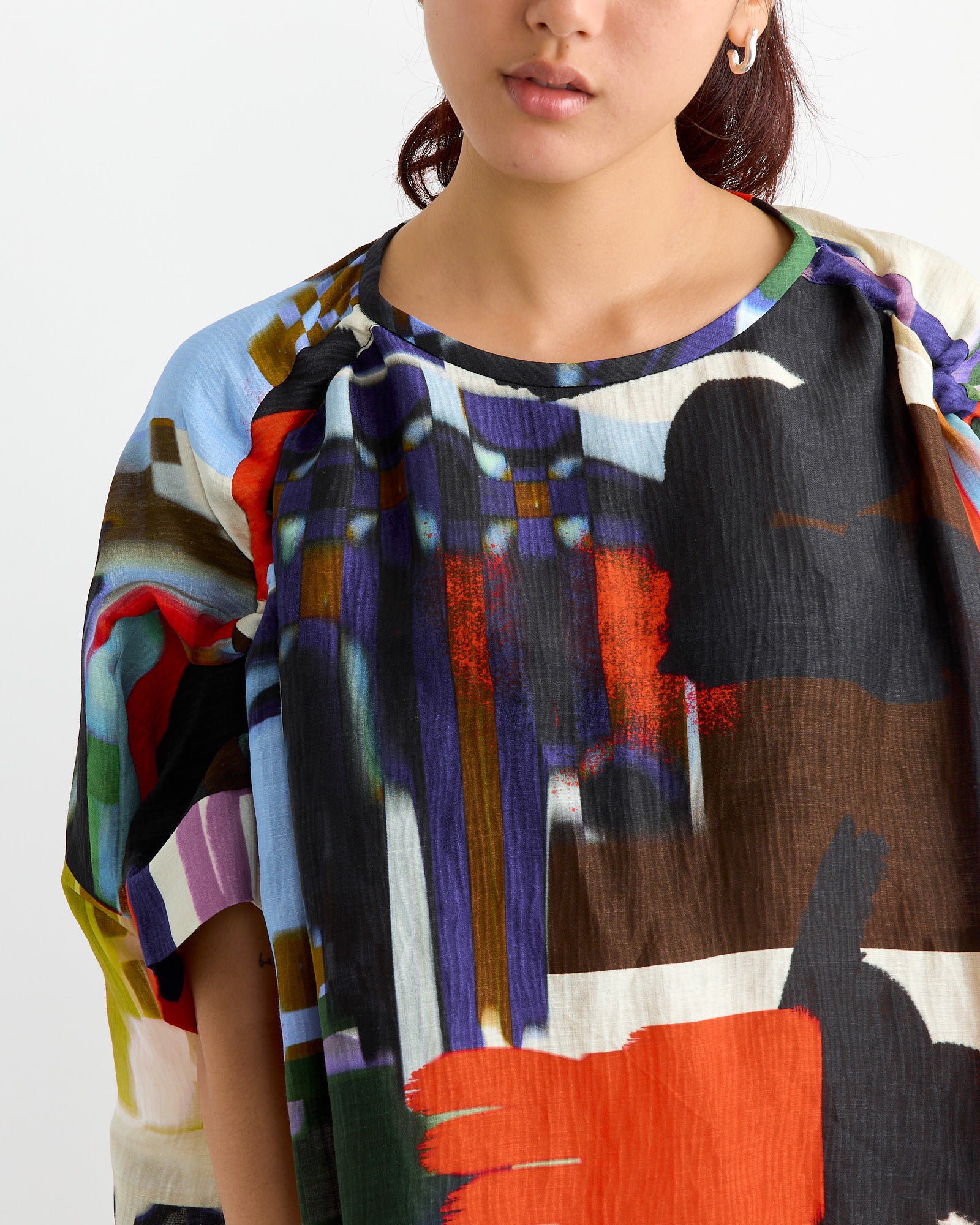 Renew Silk Dress in Playground Collage - Image 4