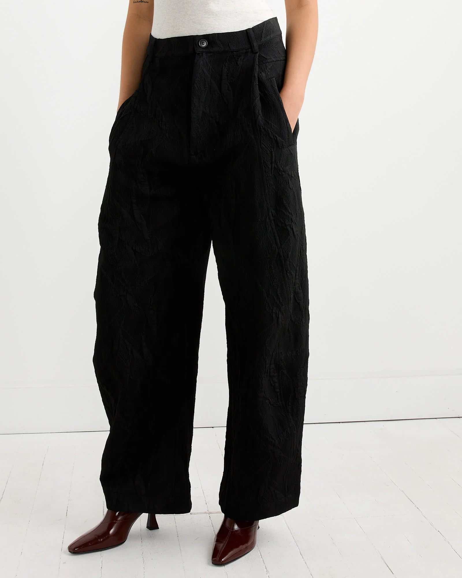 Shade Suiting Pant in Black Shadow Lines - Image 4
