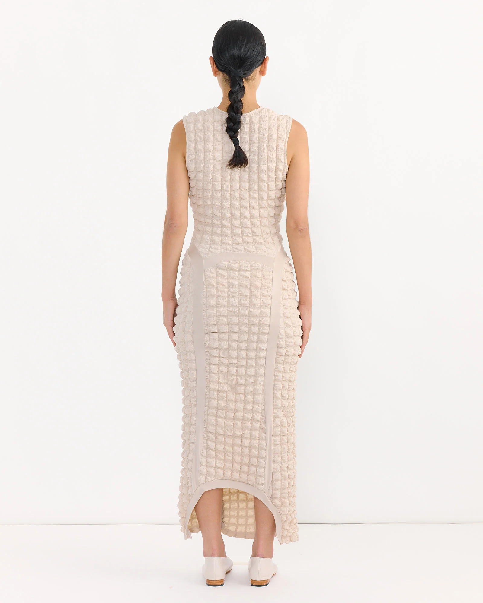 Tie Dress in Beige - Image 4