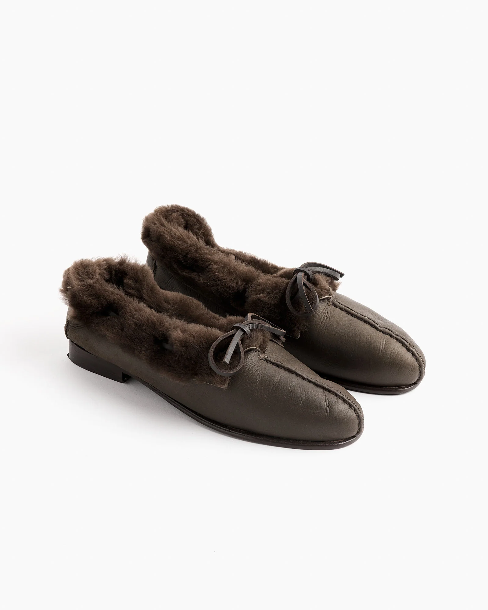 Tilla Shearling in Forest Brown - Image 3