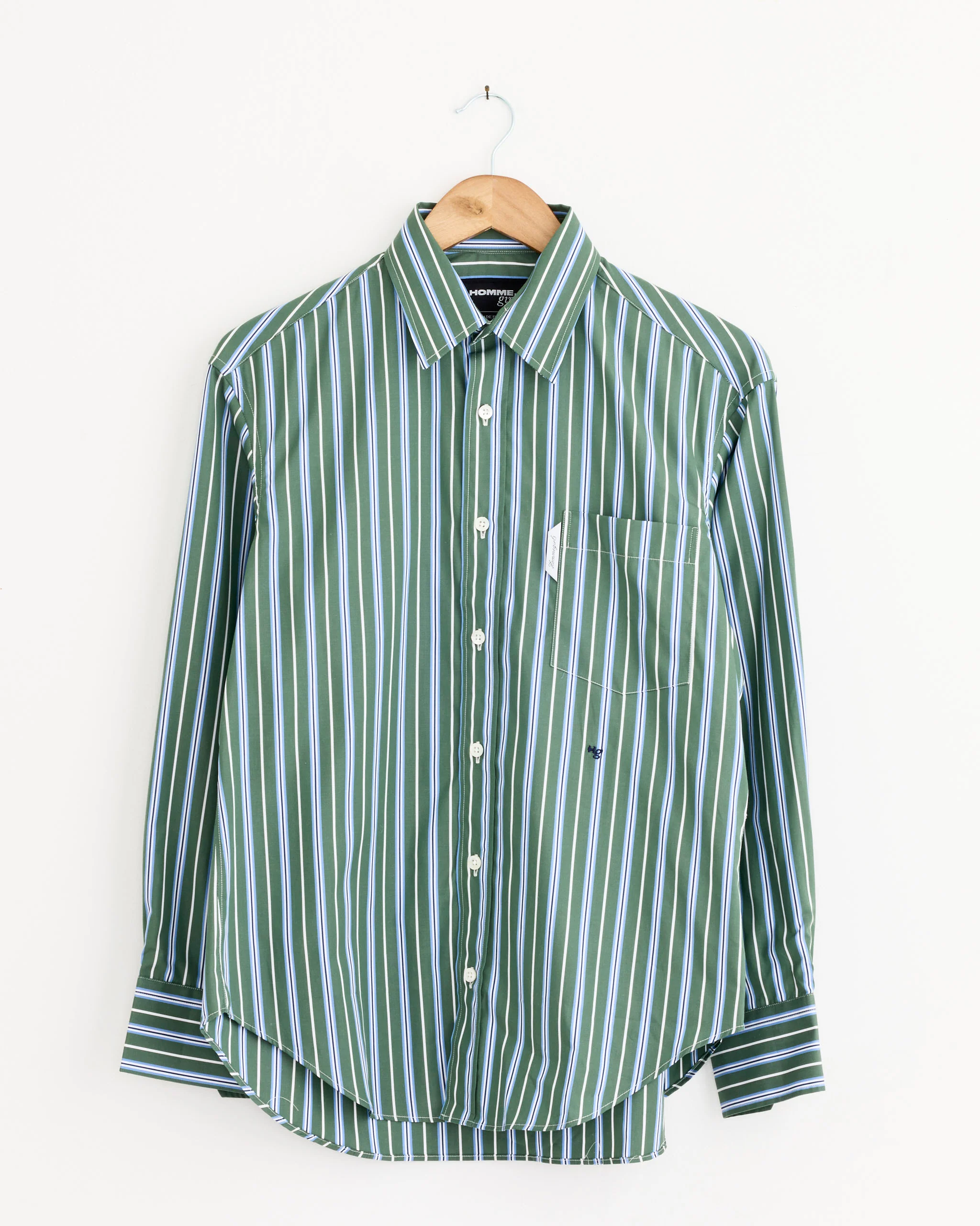 Oxford Shirt in Green Porto Stripe