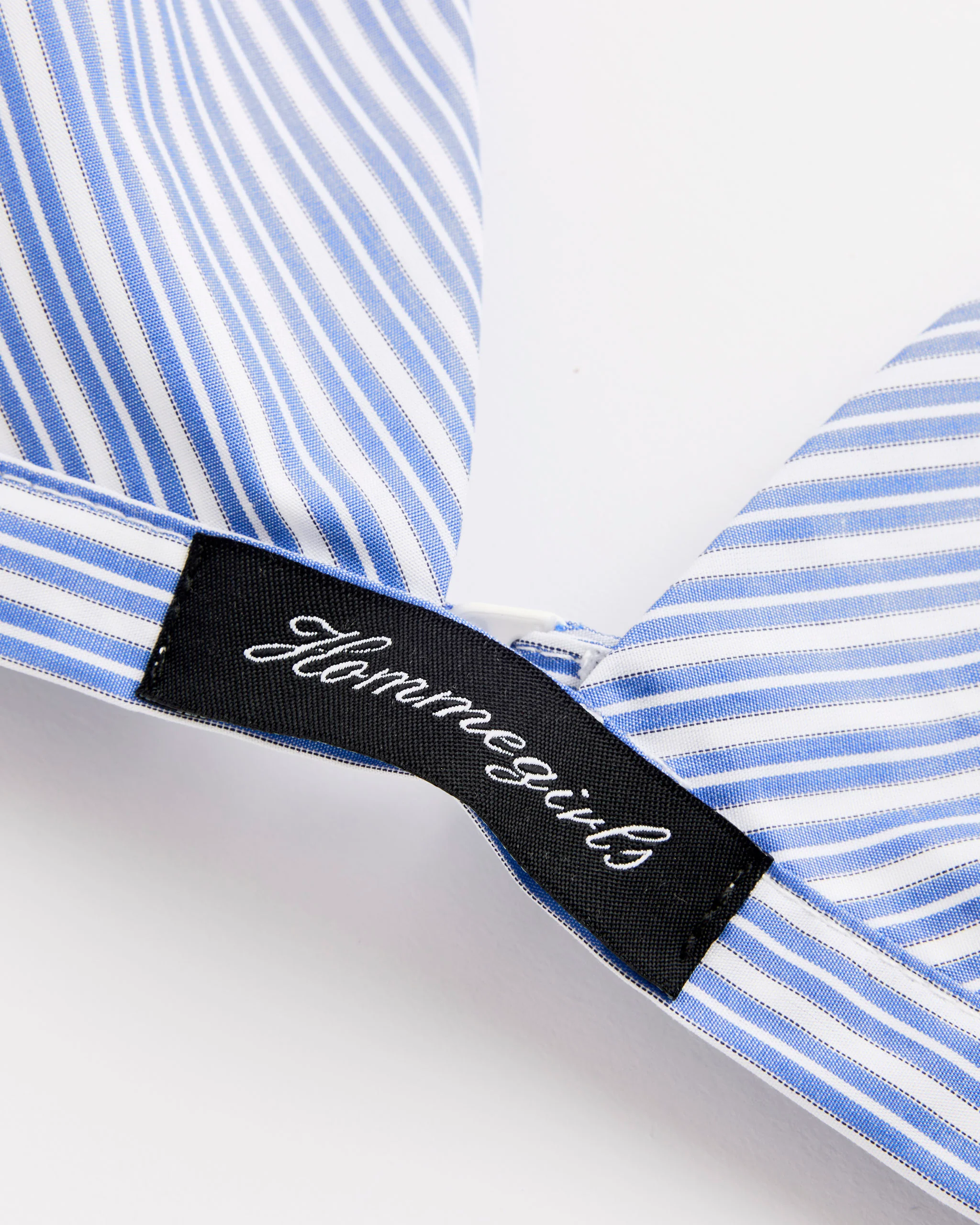 Shirting Bralette in Blue Mini Stripe - Image 2