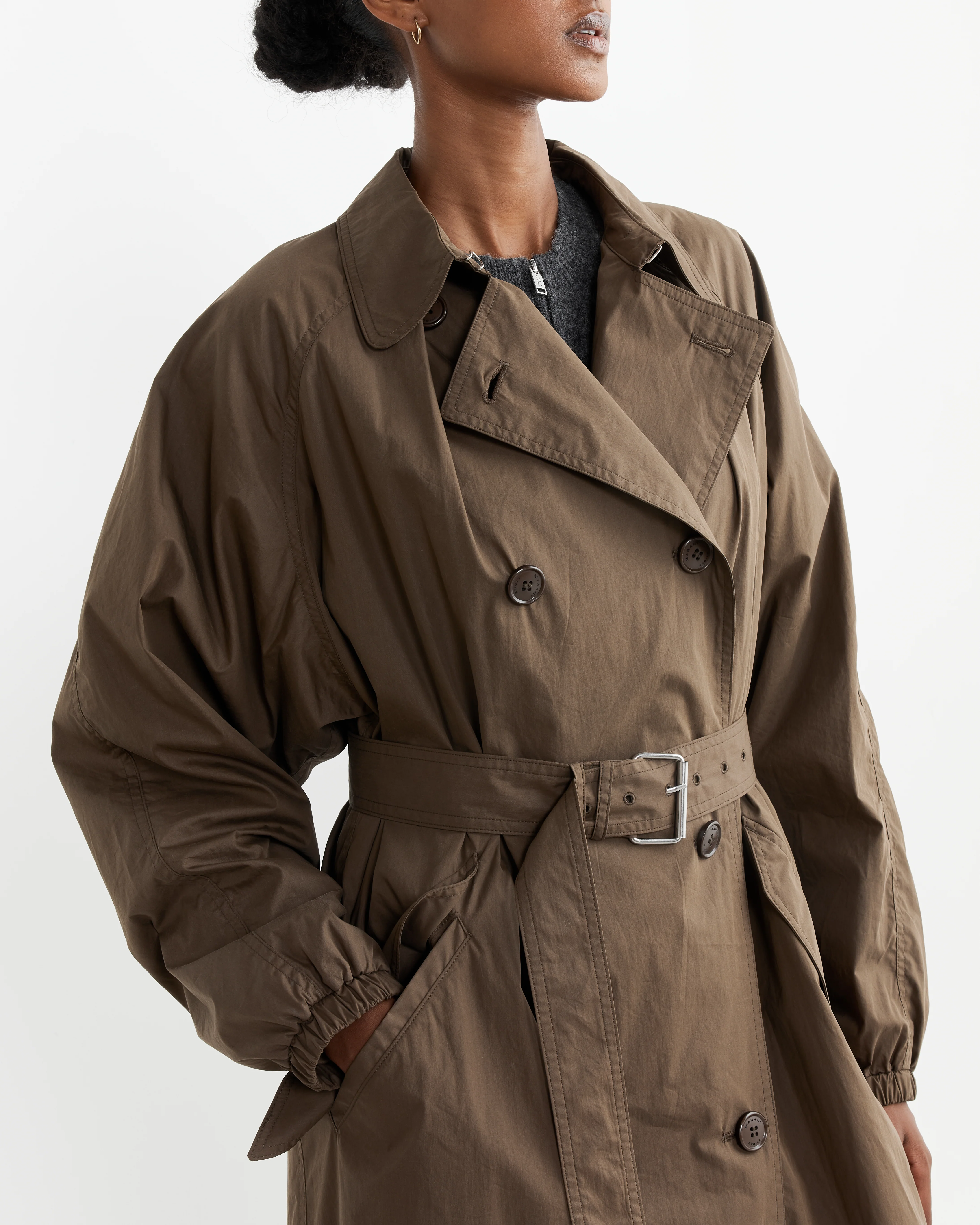 Cacilda Coat in Khaki - Image 4
