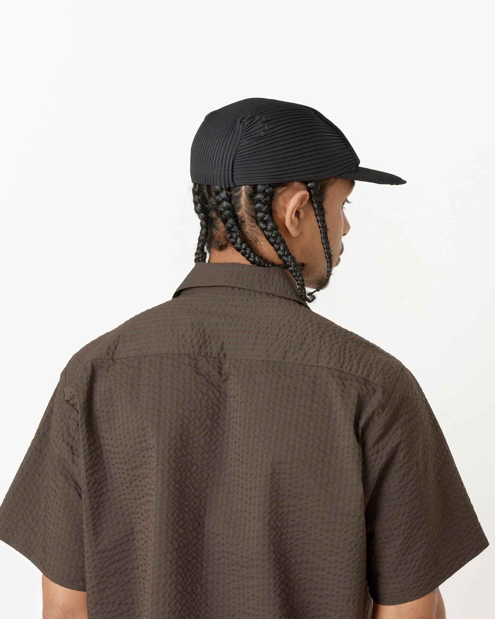 Pleats Cap in Black - Image 5