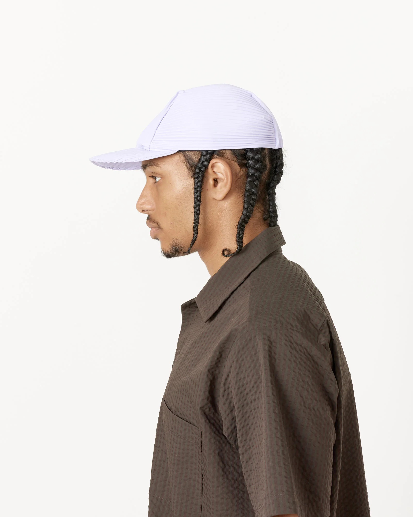 Pleats Cap in Soft Lavender - Image 4