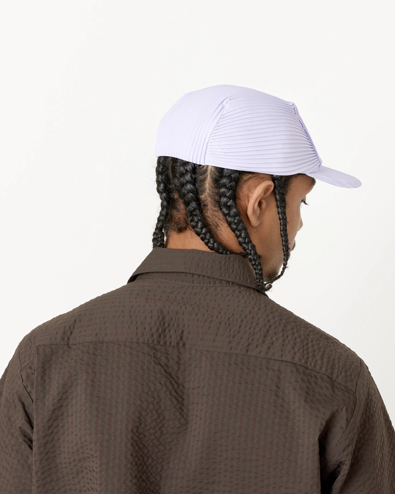 Pleats Cap in Soft Lavender - Image 5