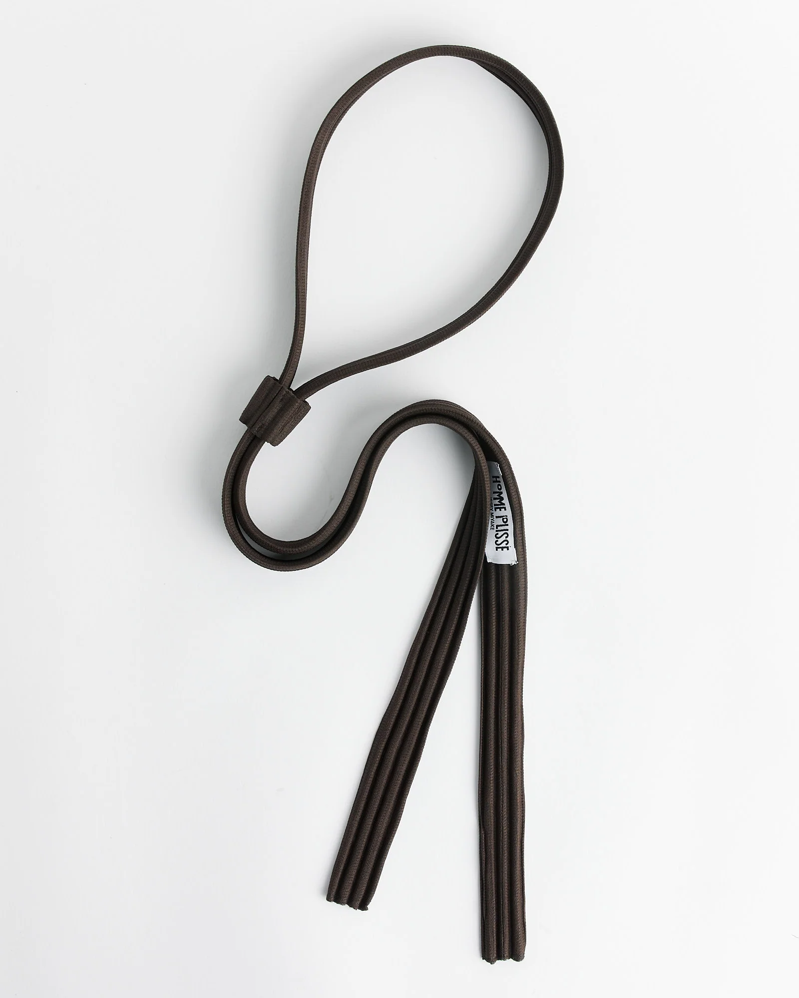 Pleats Tie in Mud Brown - Image 2