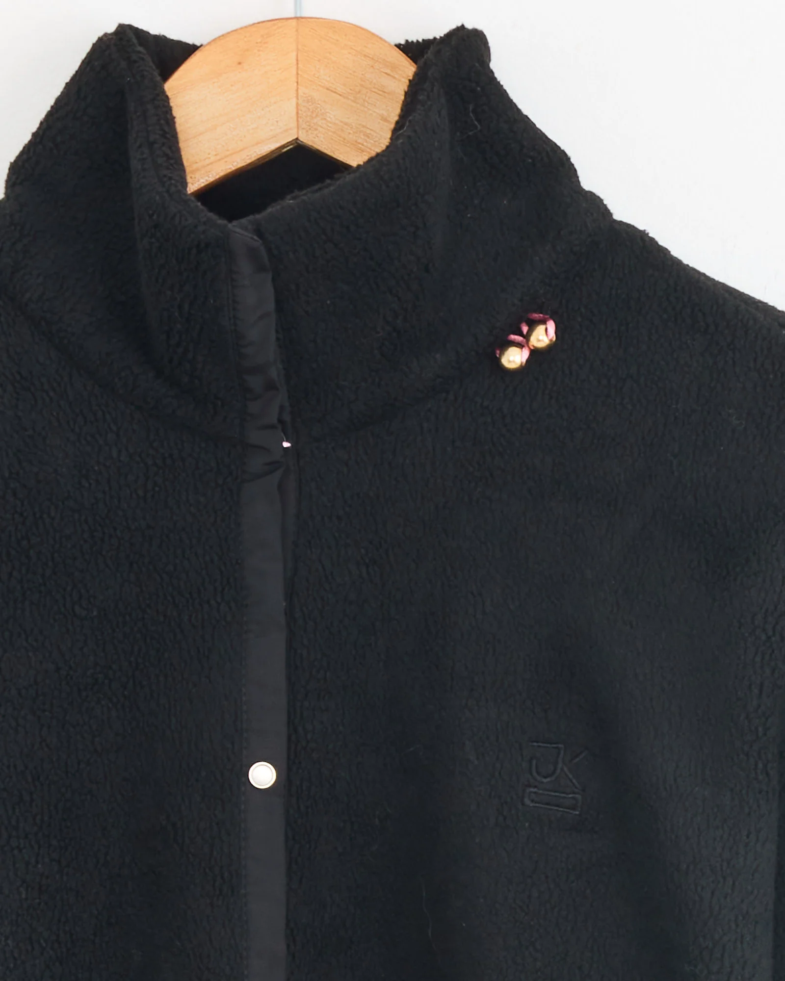 Bellflower Fleece Sweater in Black - Image 2