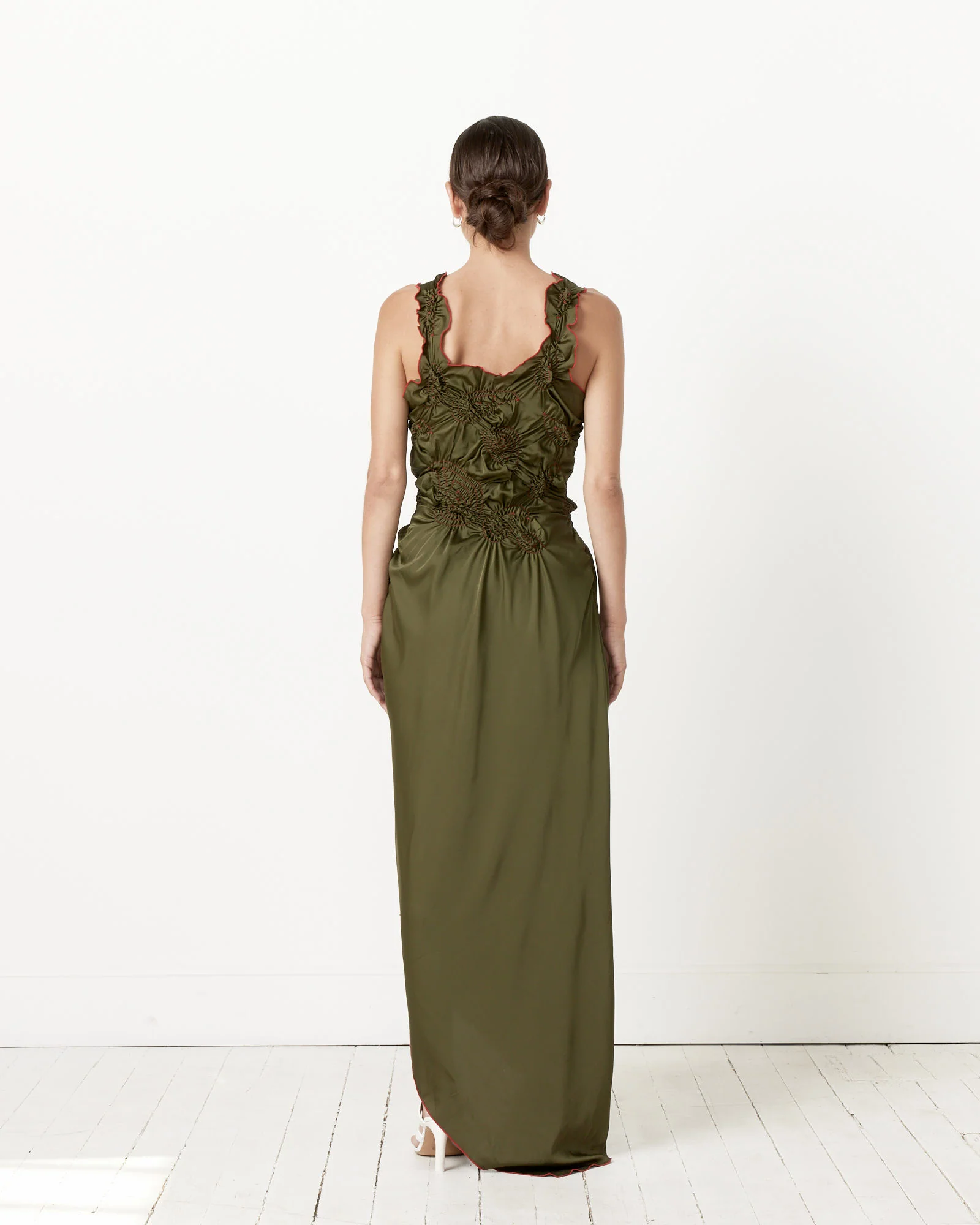 Markiza Paisley Dress in Khaki - Image 4