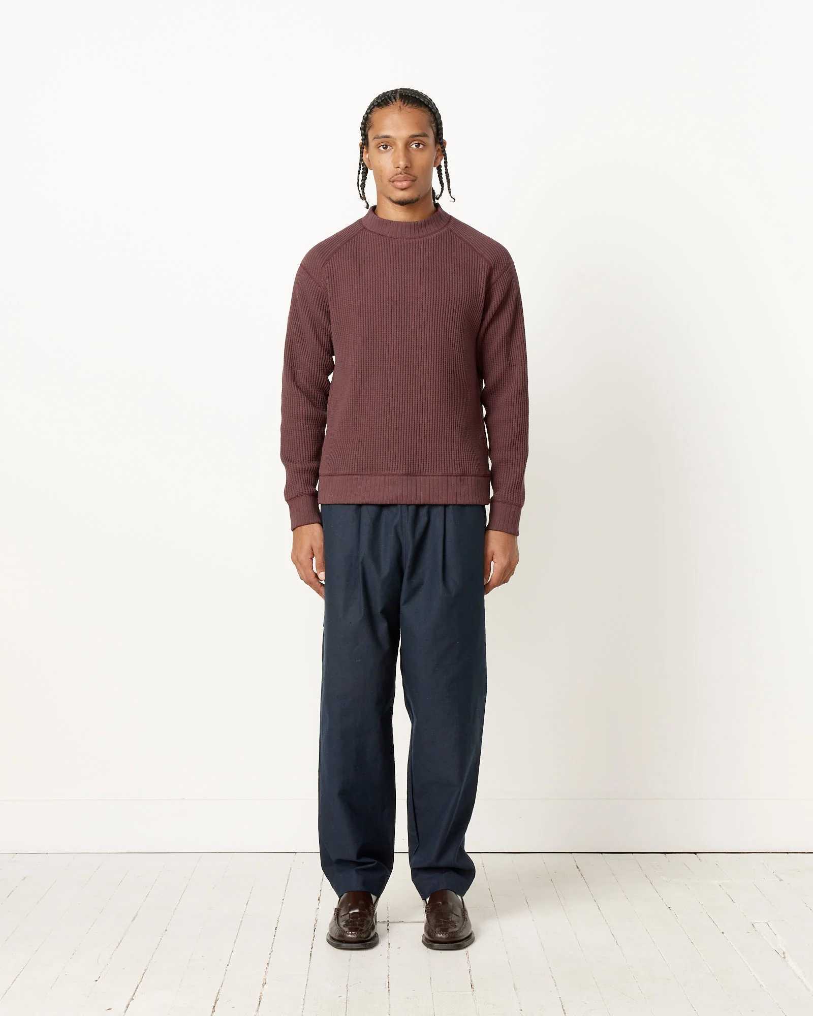 Waffle Midneck in Mahogany - Image 2