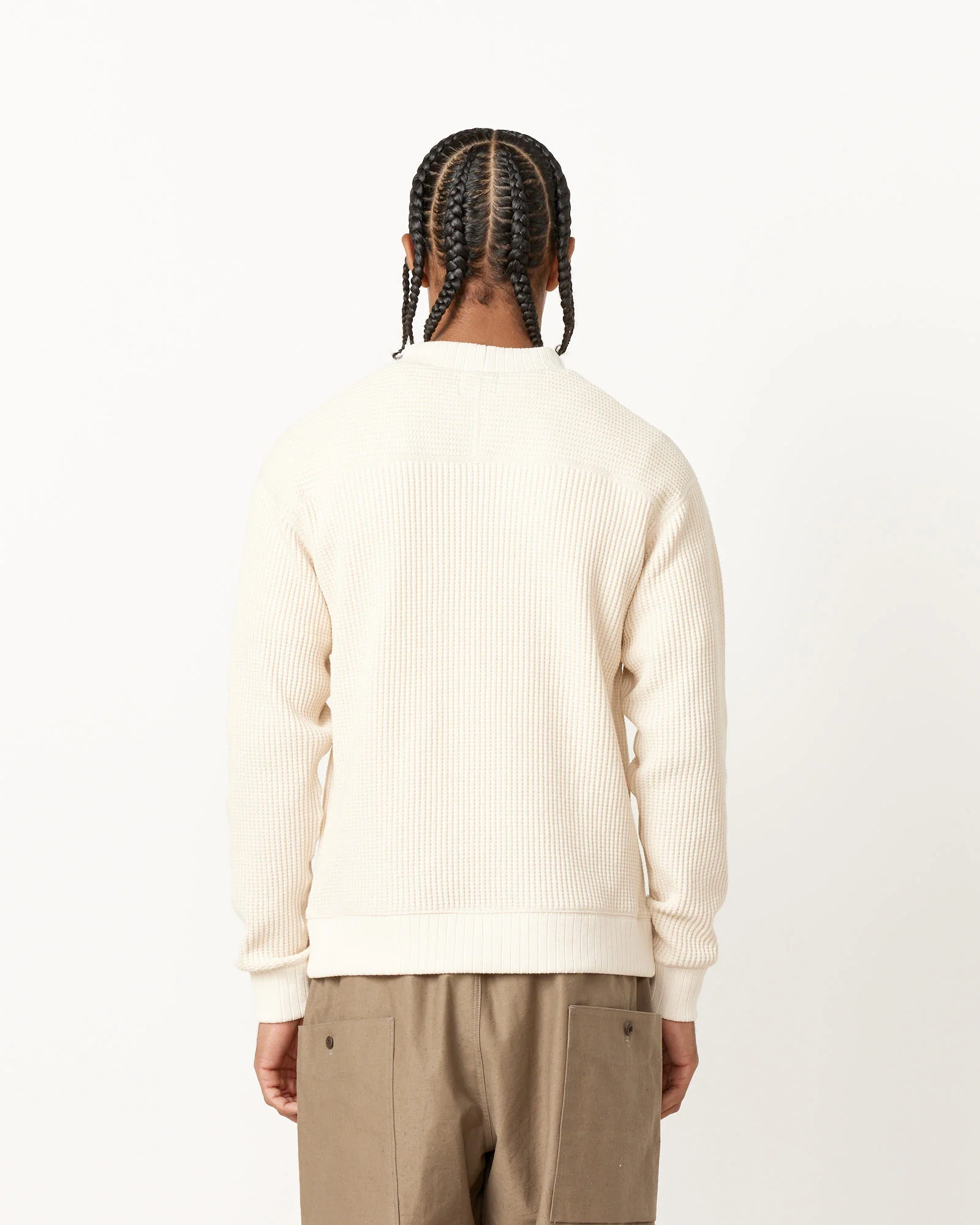 Waffle Midneck in Ivory - Image 3