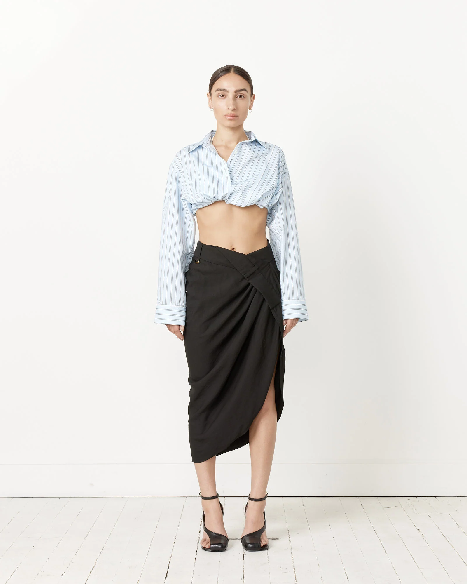 La Chemise Bahia Courte Shirt in Blue Stripe - Image 4