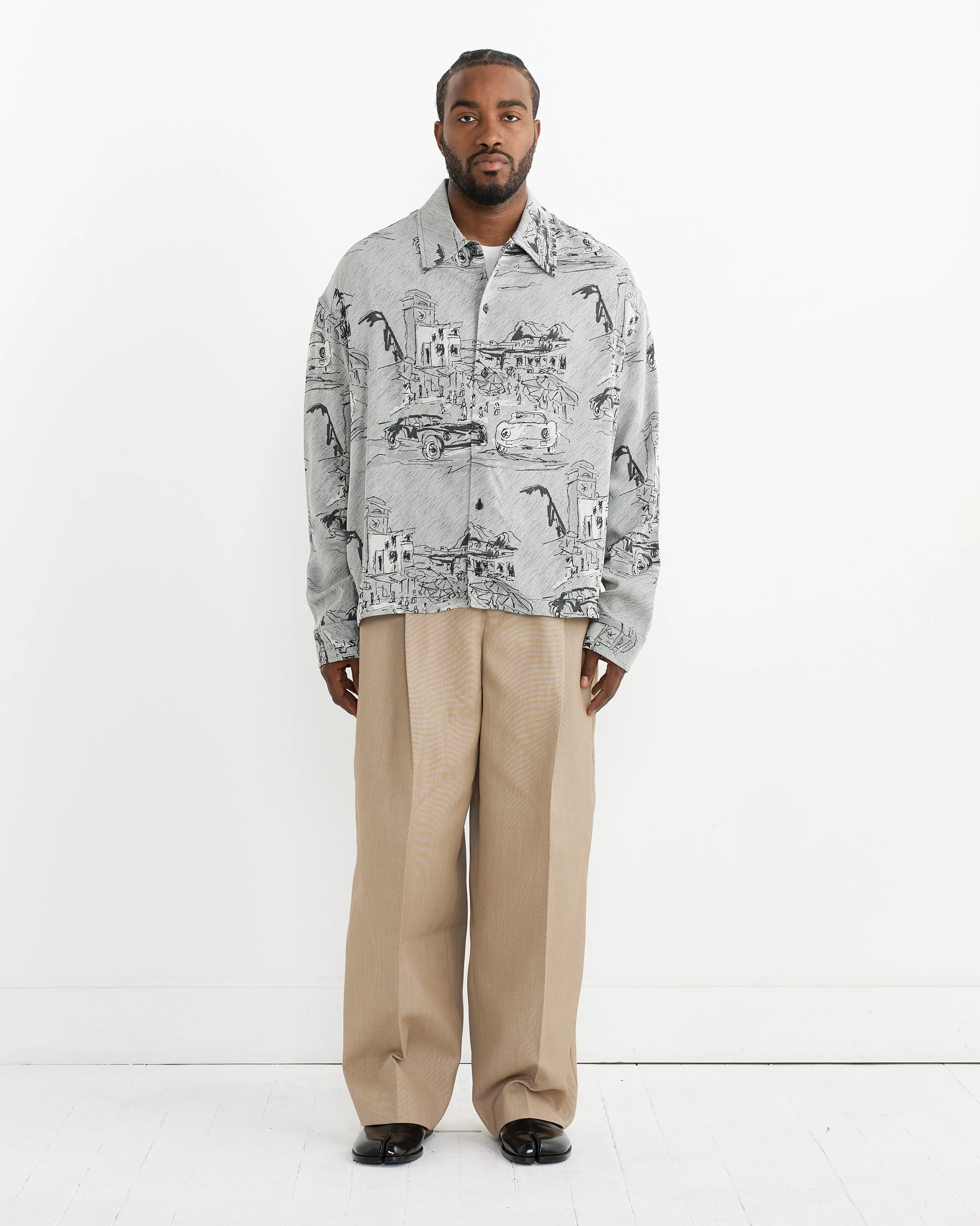 La Chemise Corto Shirt in Capri Cars/Grey - Image 2
